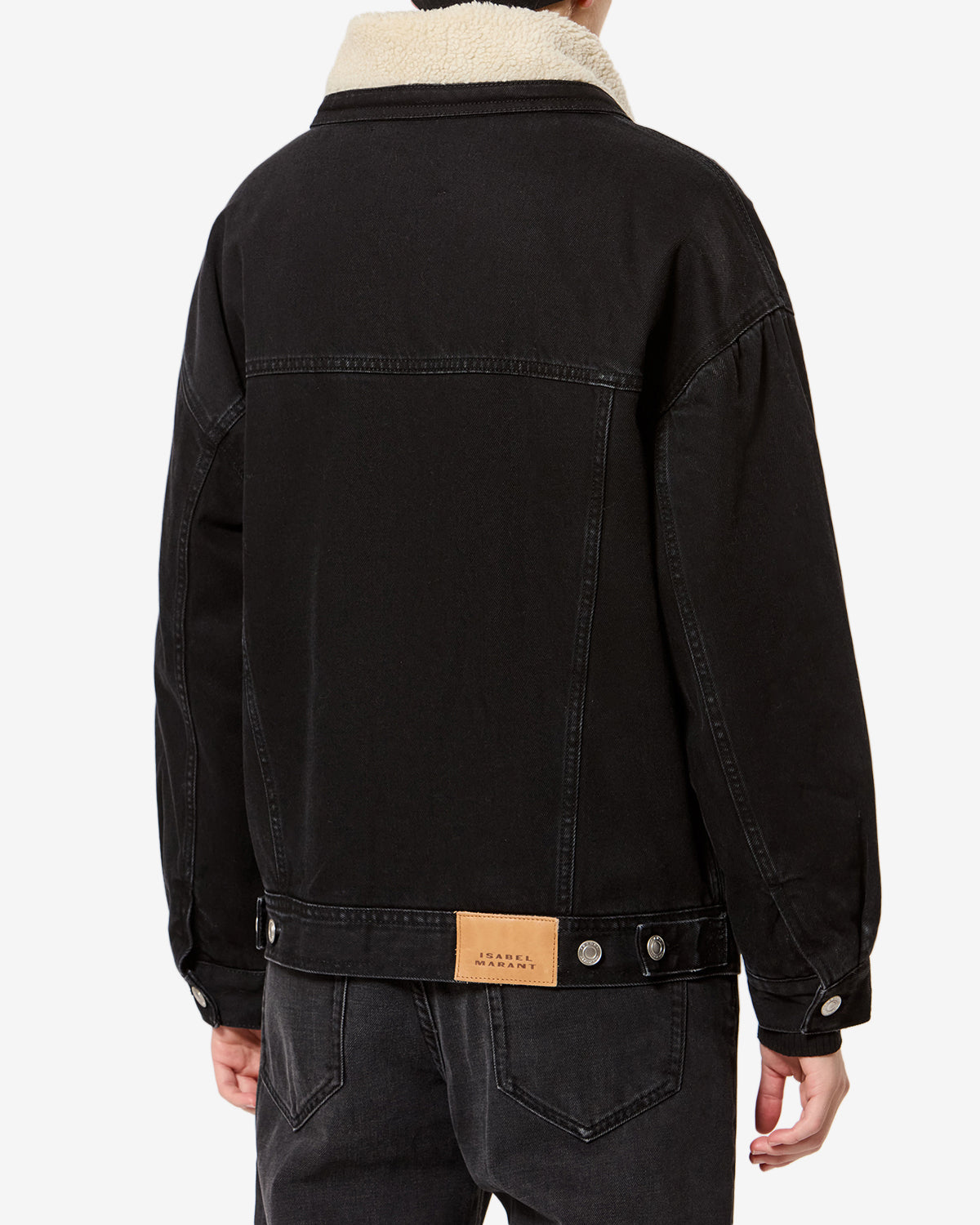 Isabel Marant Pimia veste denim noir délavé doublée