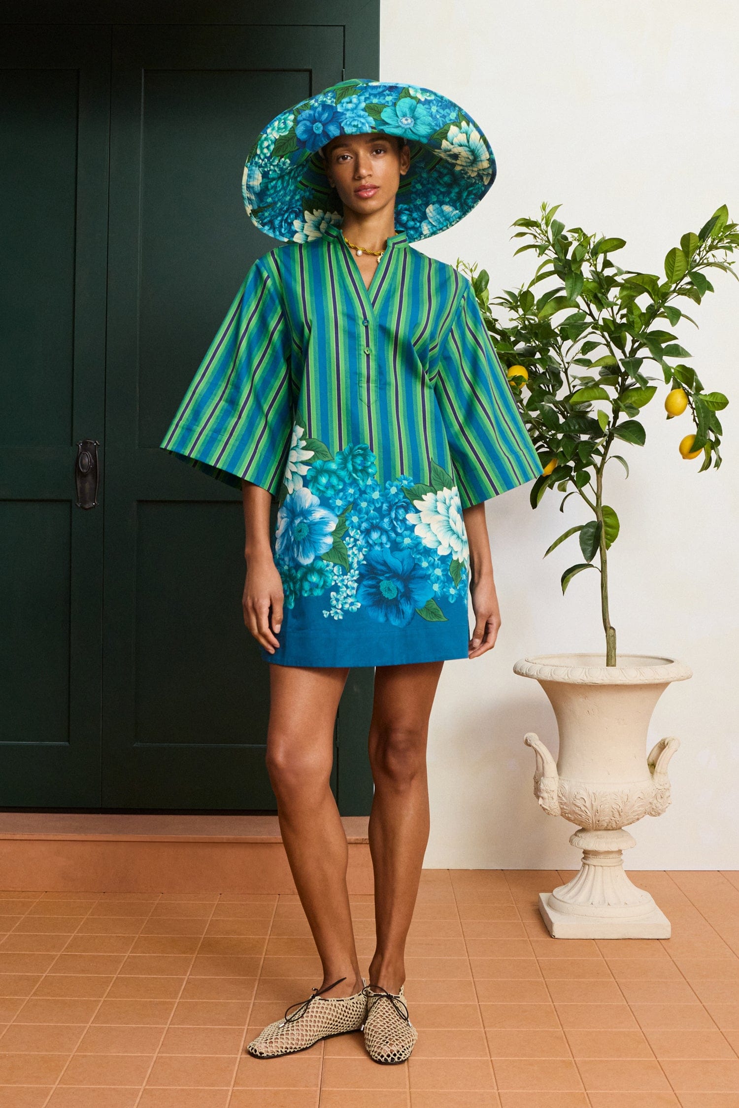Alemais Margo Mini robe coton bio rayures fleurs