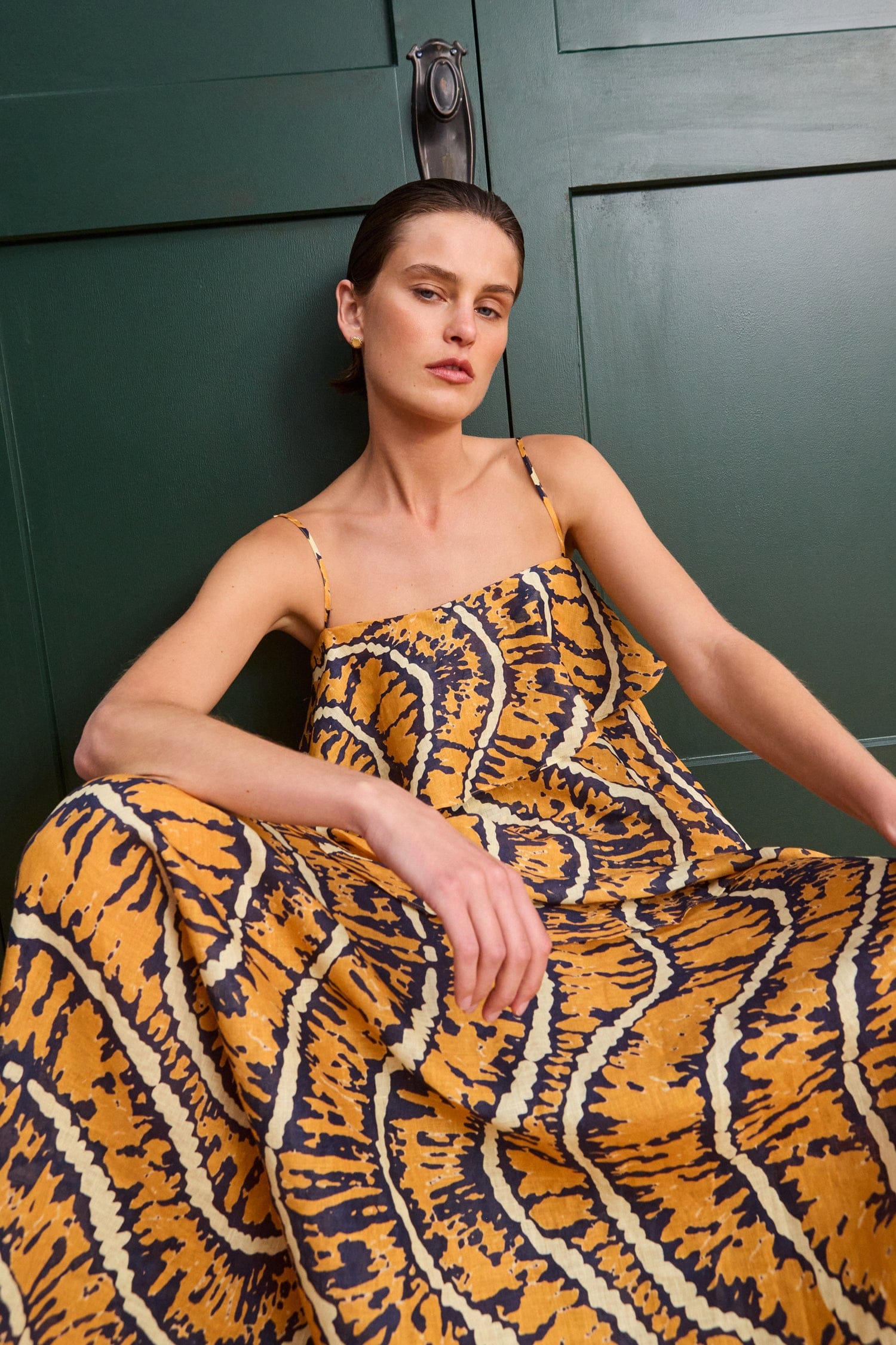 Alemaïs Ripple Dress robe maxi ramie volants
