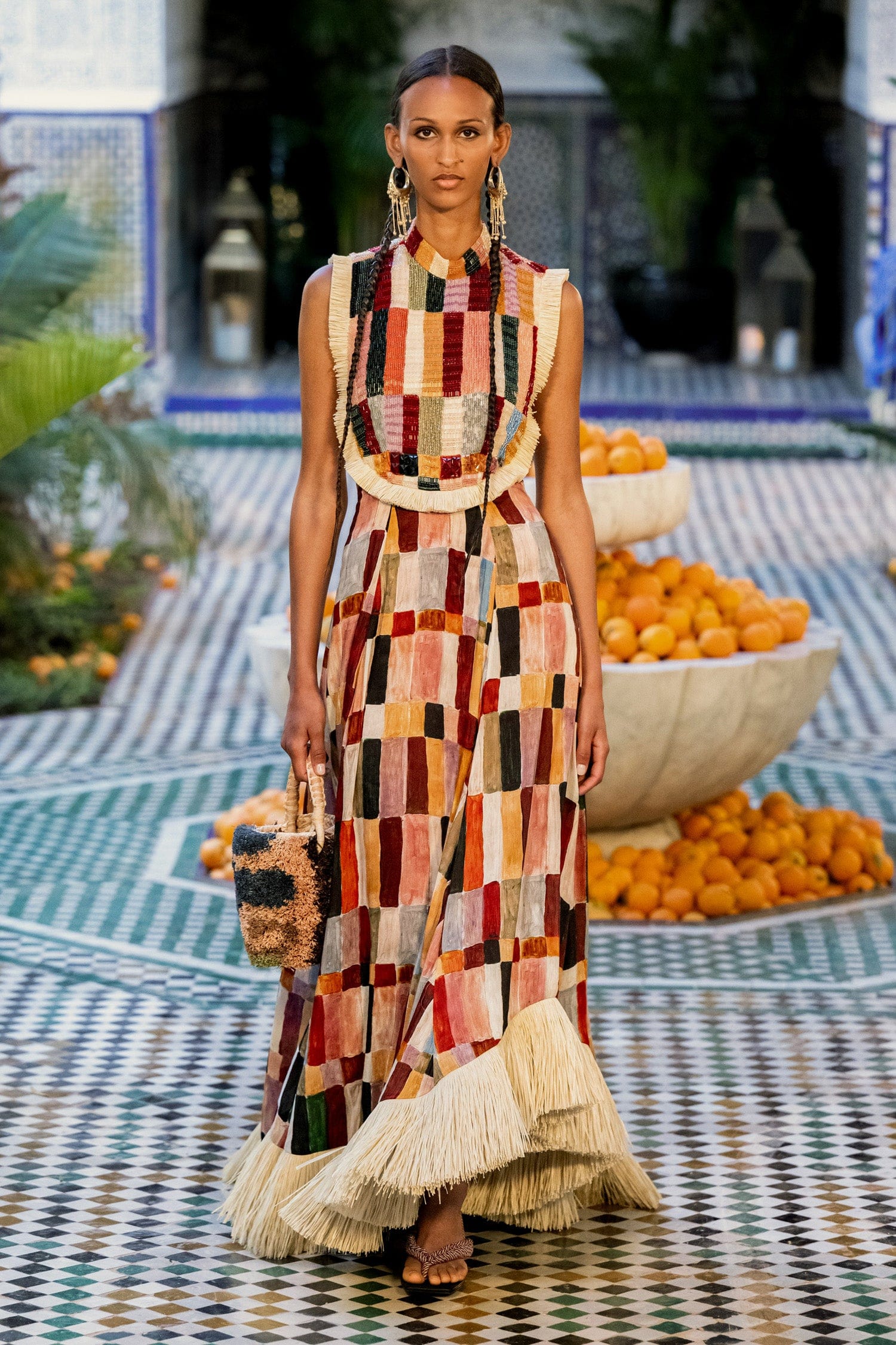 Alemais Marjorelle robe midi perlée lin soie