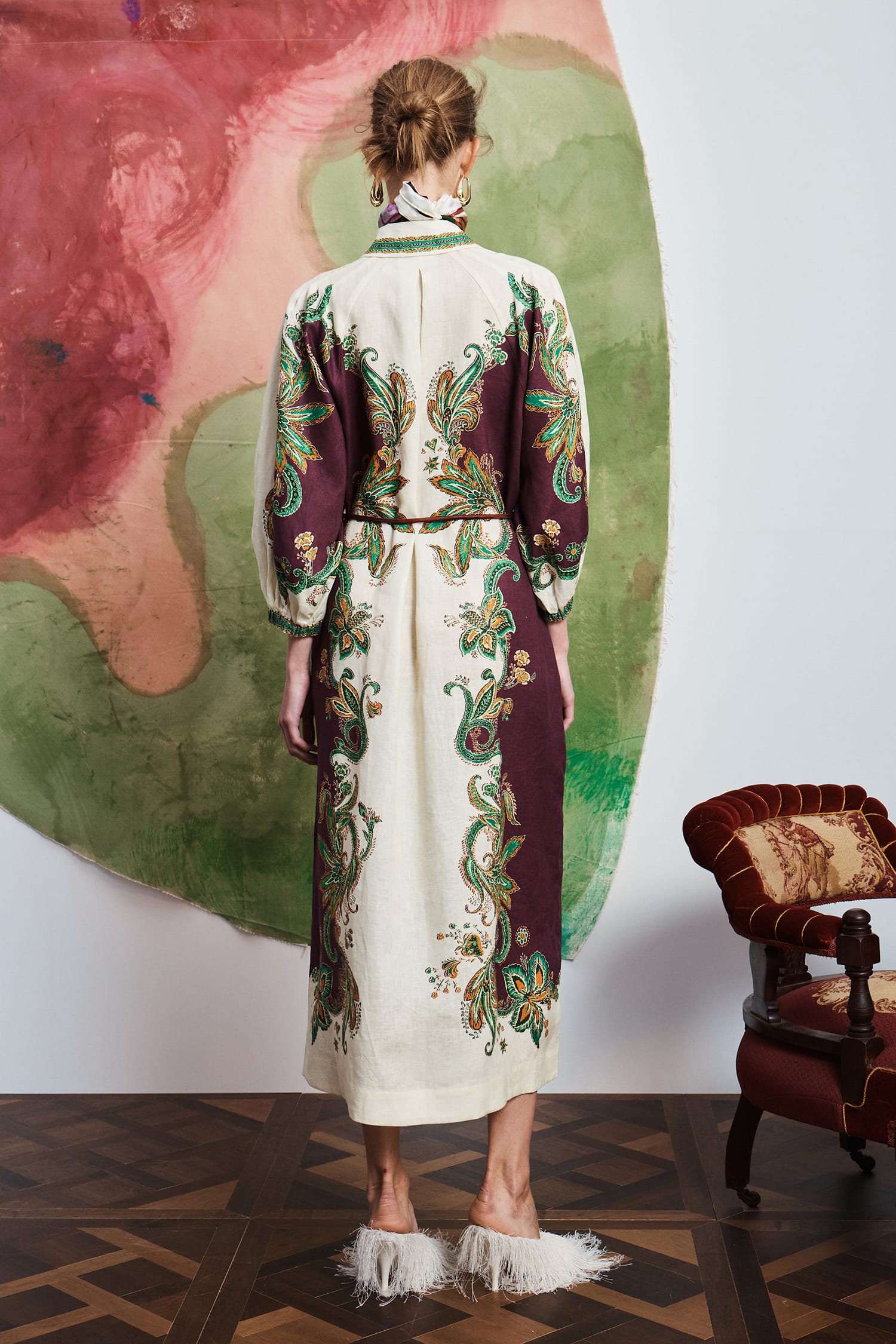 Alemäis Ruthie Short Sleeve Shirtdress robe midi lin