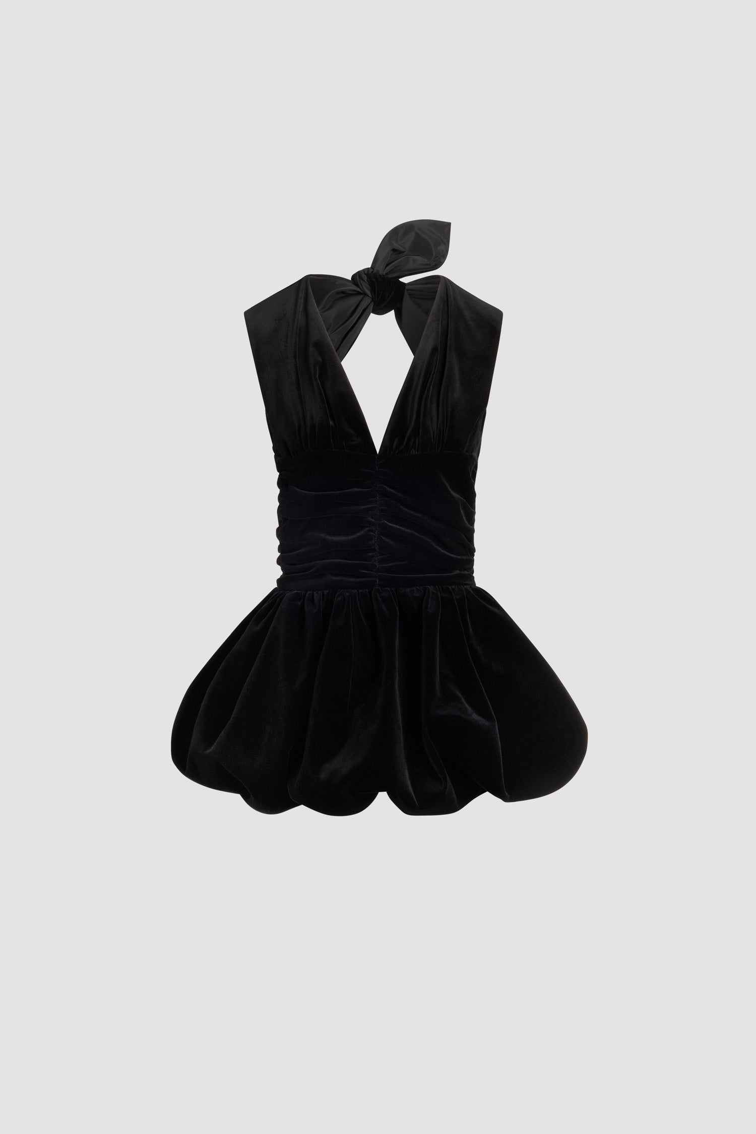 Patou DR214 robe mini dos nu velours coton bio noire