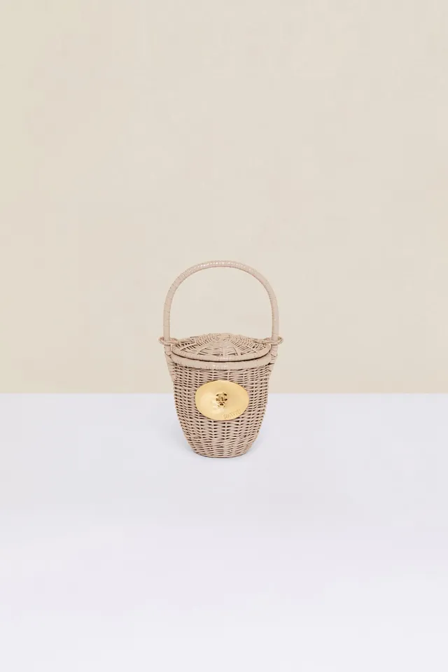 Patou AC003 sac bucket osier beige Parchment
