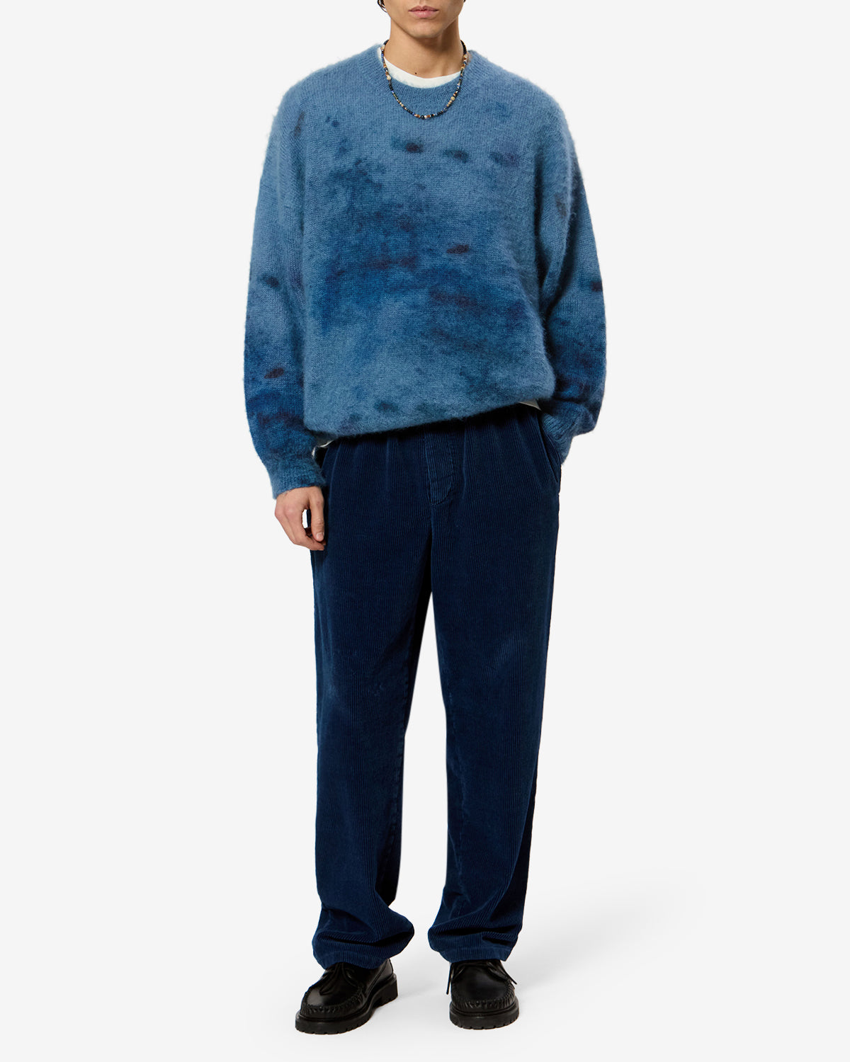 Isabel Marant Ayden PU0995HA pull mohair bleu indigo