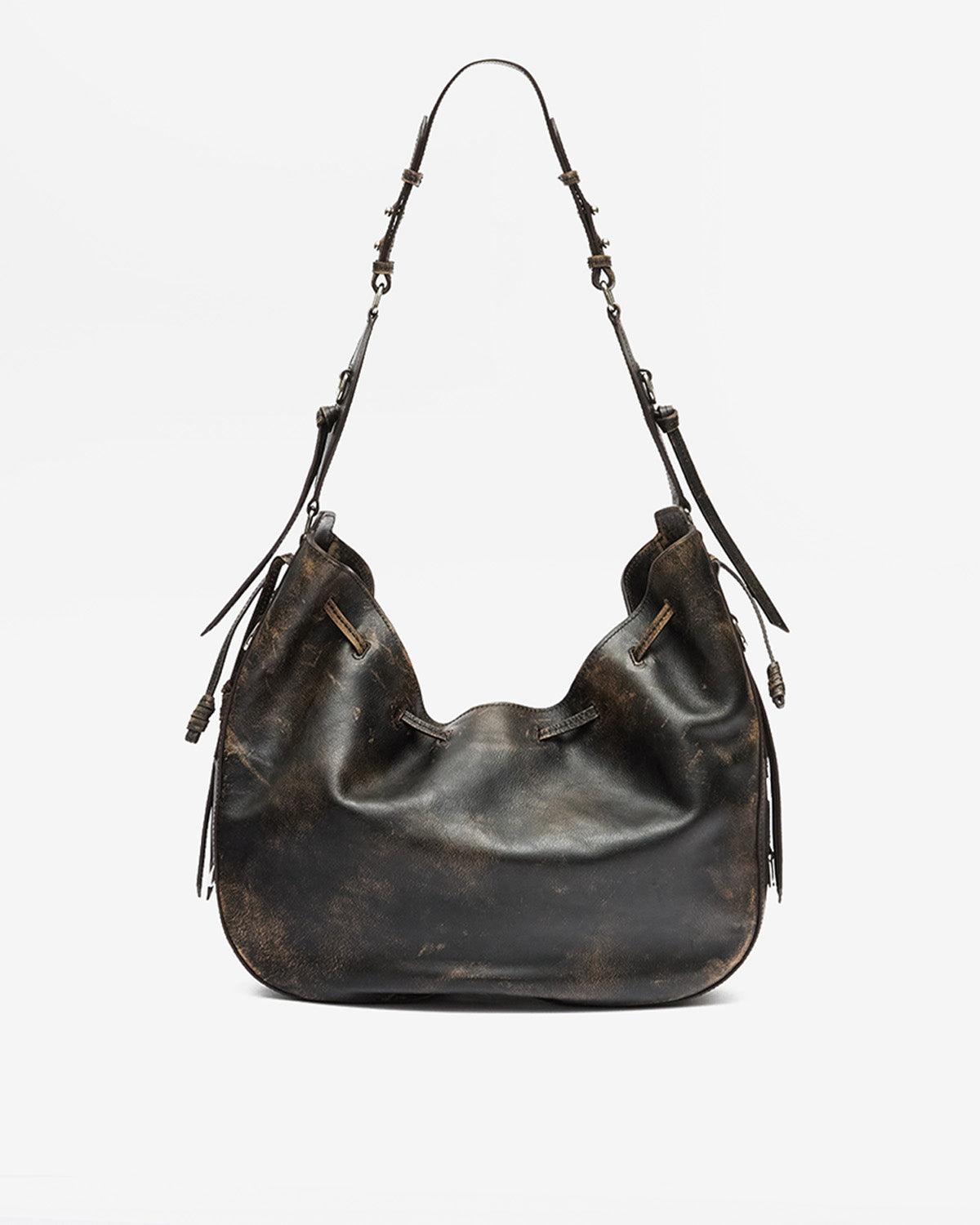 Isabel Marant Bolton Hobo sac cuir marron vintage