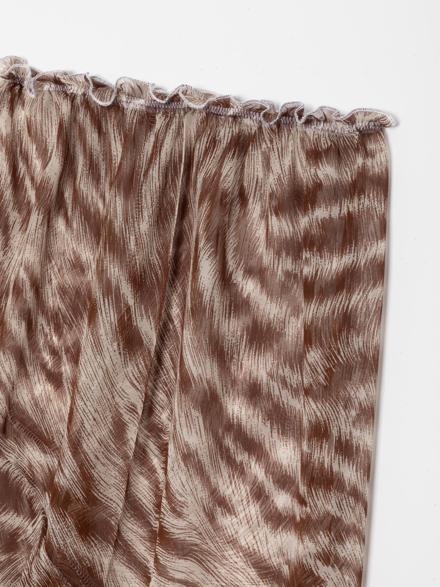 Ester Manas Brown Abstract jupe marron asymétrique mesh