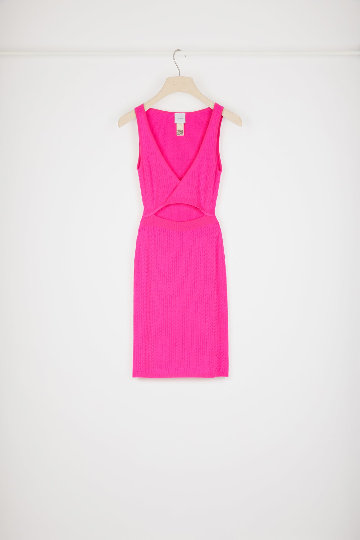 Patou P23KN1218041453B robe portefeuille begonia pink laine