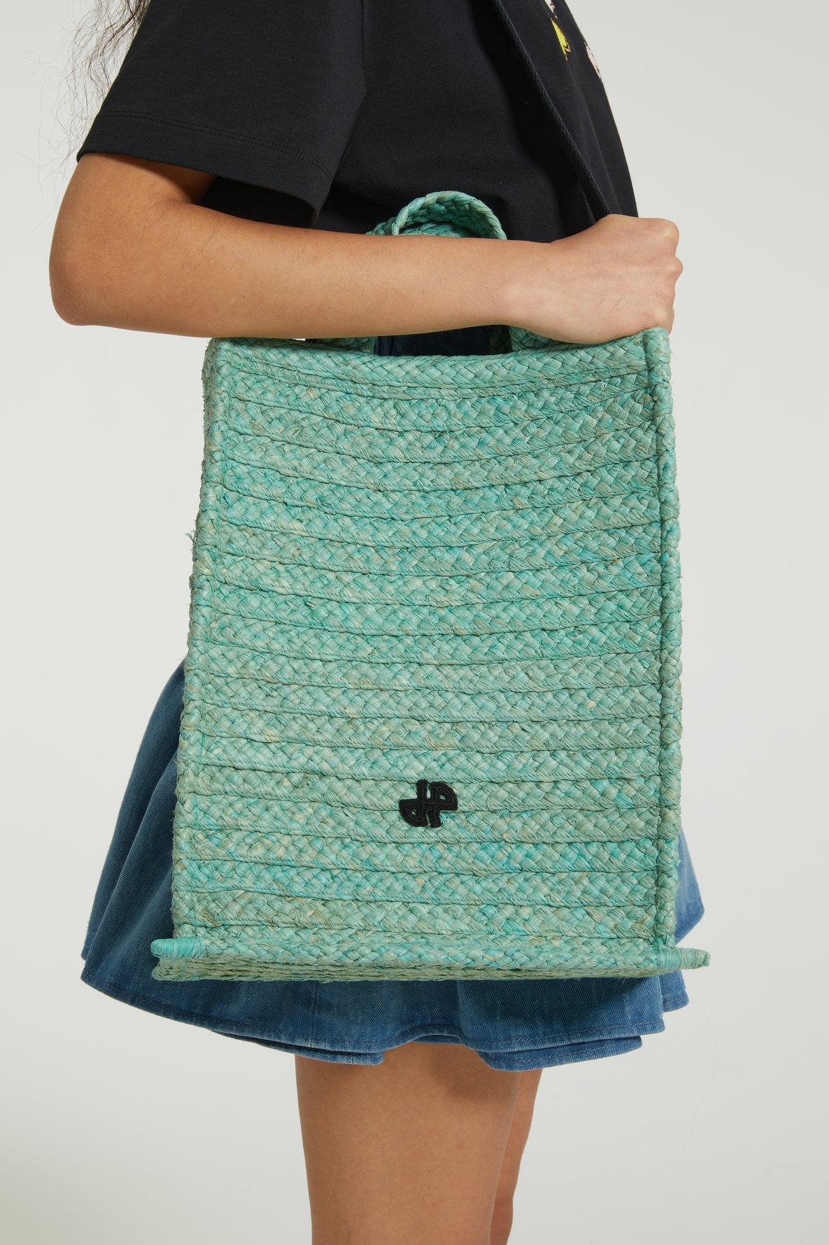 Patou Bags AC0620140705G tote raphia vert menthe