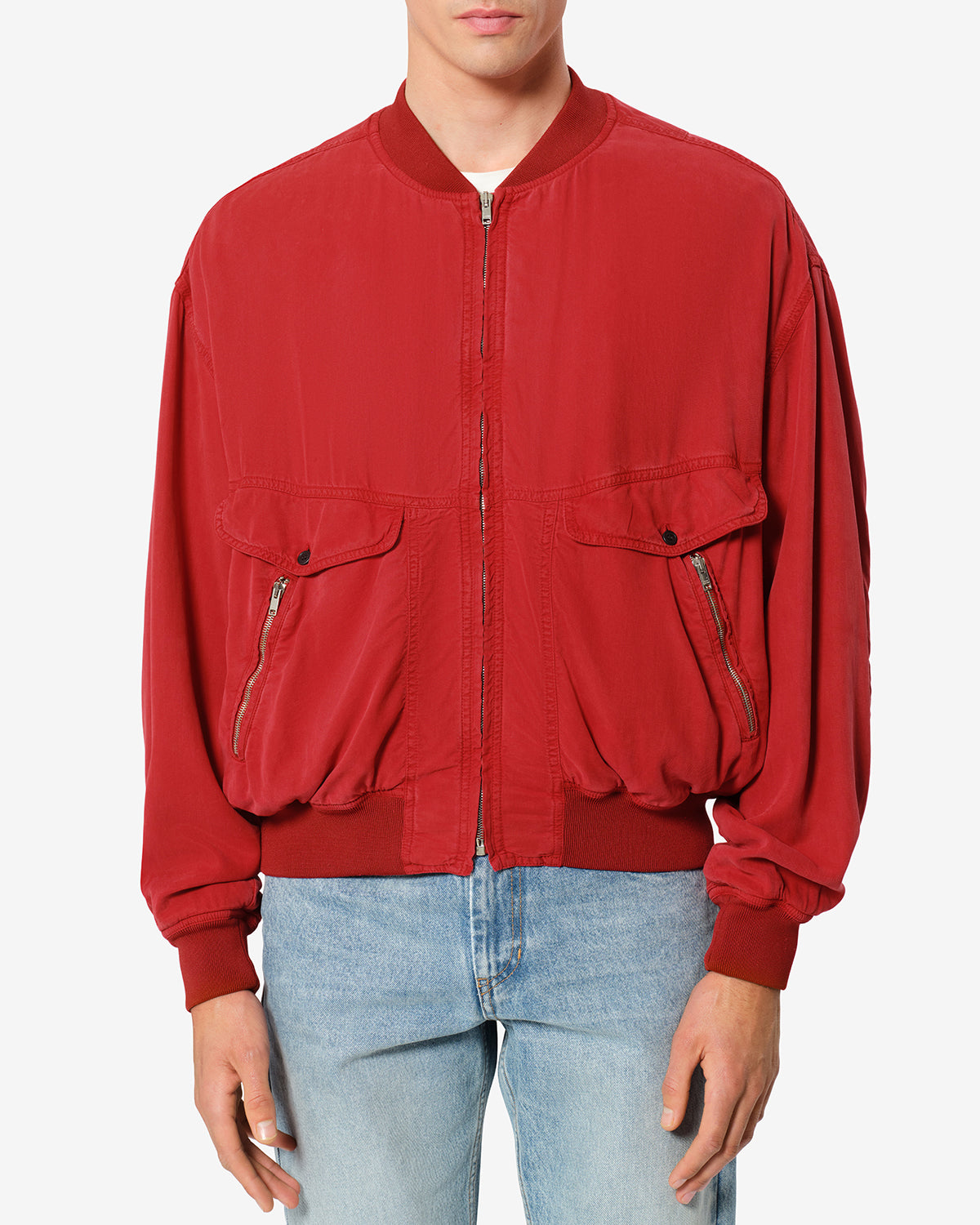 Isabel Marant Sabastian VE0808HA-D4I02H veste rouge oversize