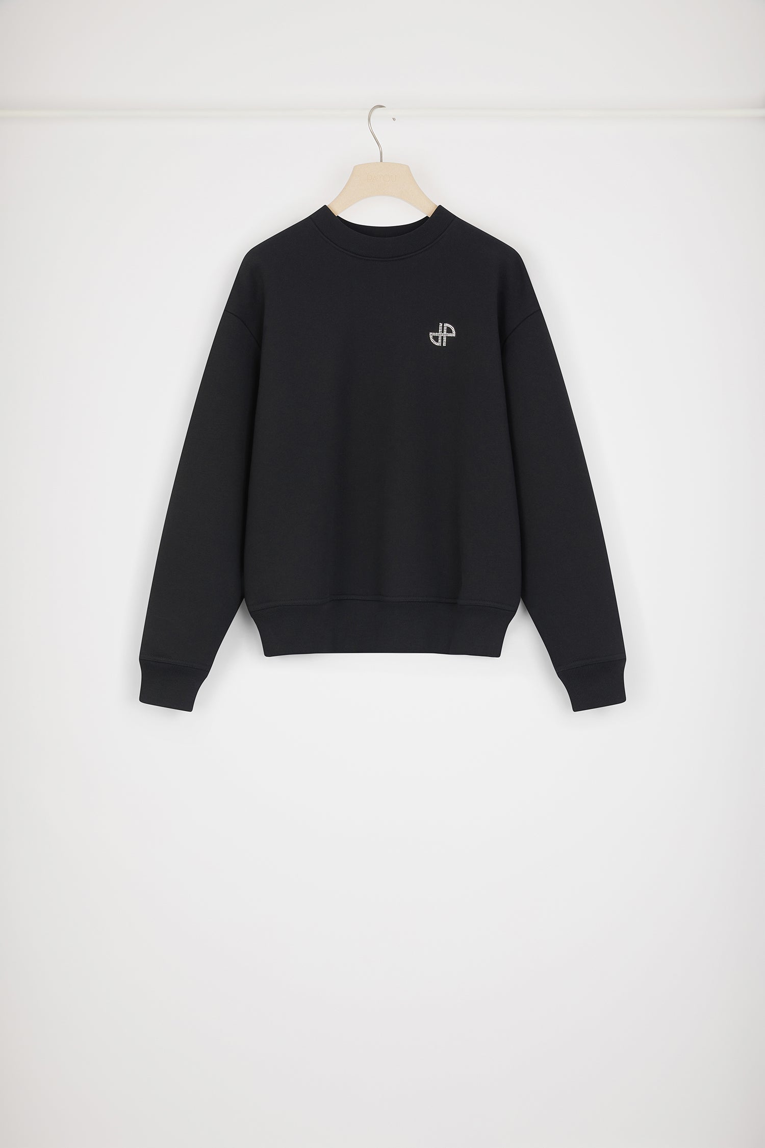 Patou JE114 sweat noir coton bio cristal JP