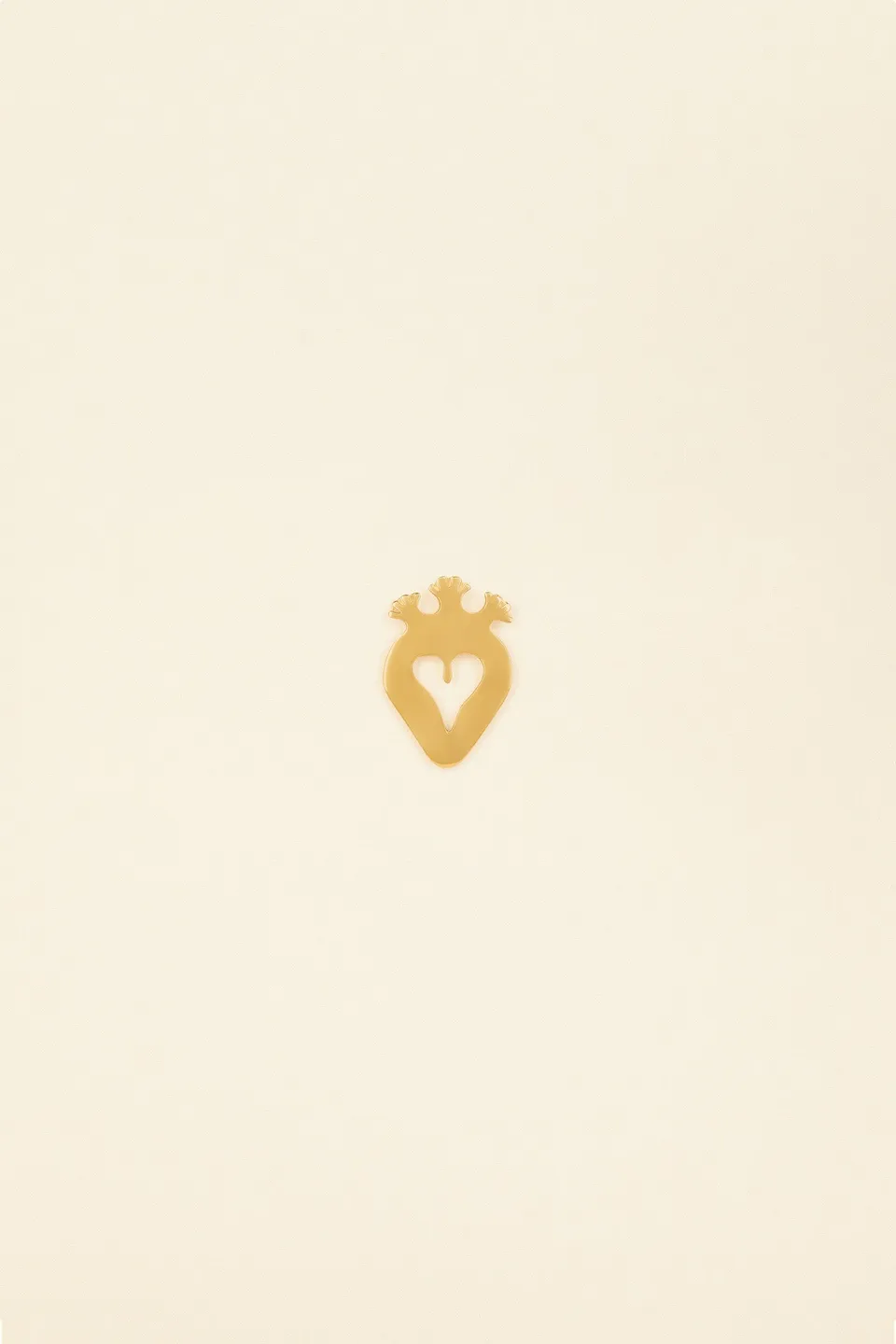 Patou JW048 broche coeur laiton doré taille unique