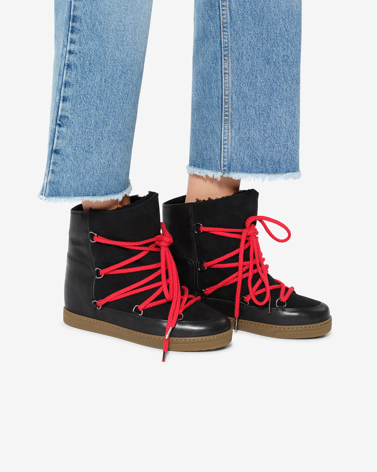 Isabel Marant Nowles bottines après-ski noir lacets