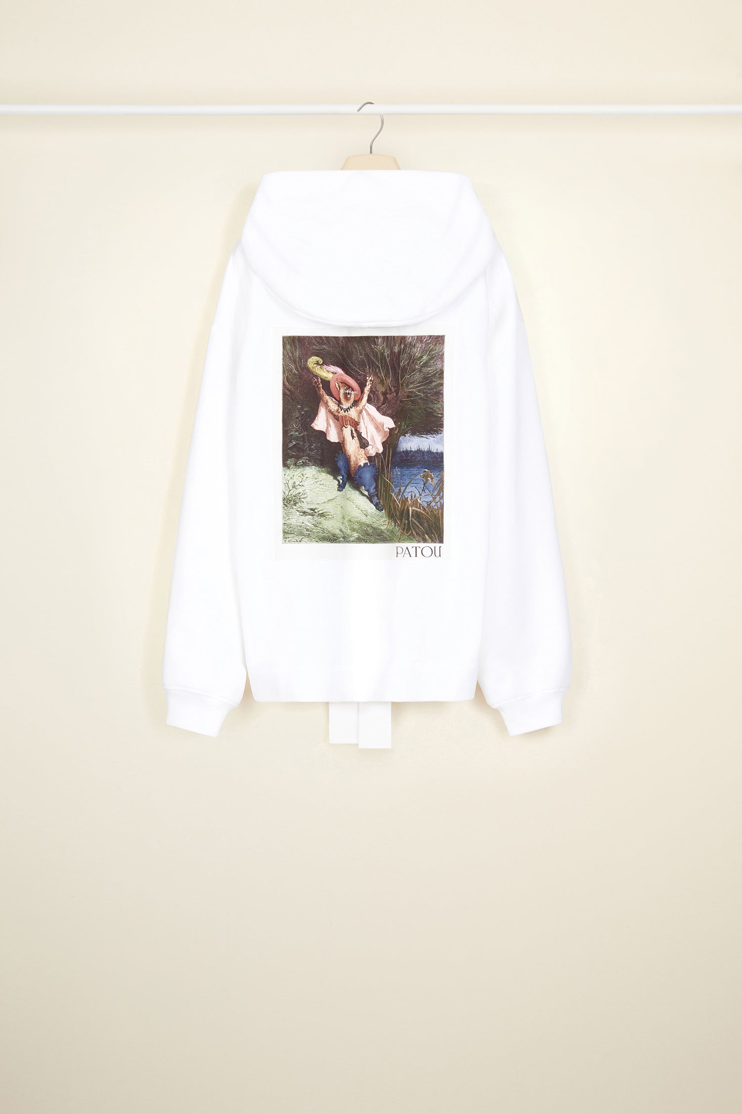 Patou Puss in Boots JE037 hoodie coton bio blanc XS-XL