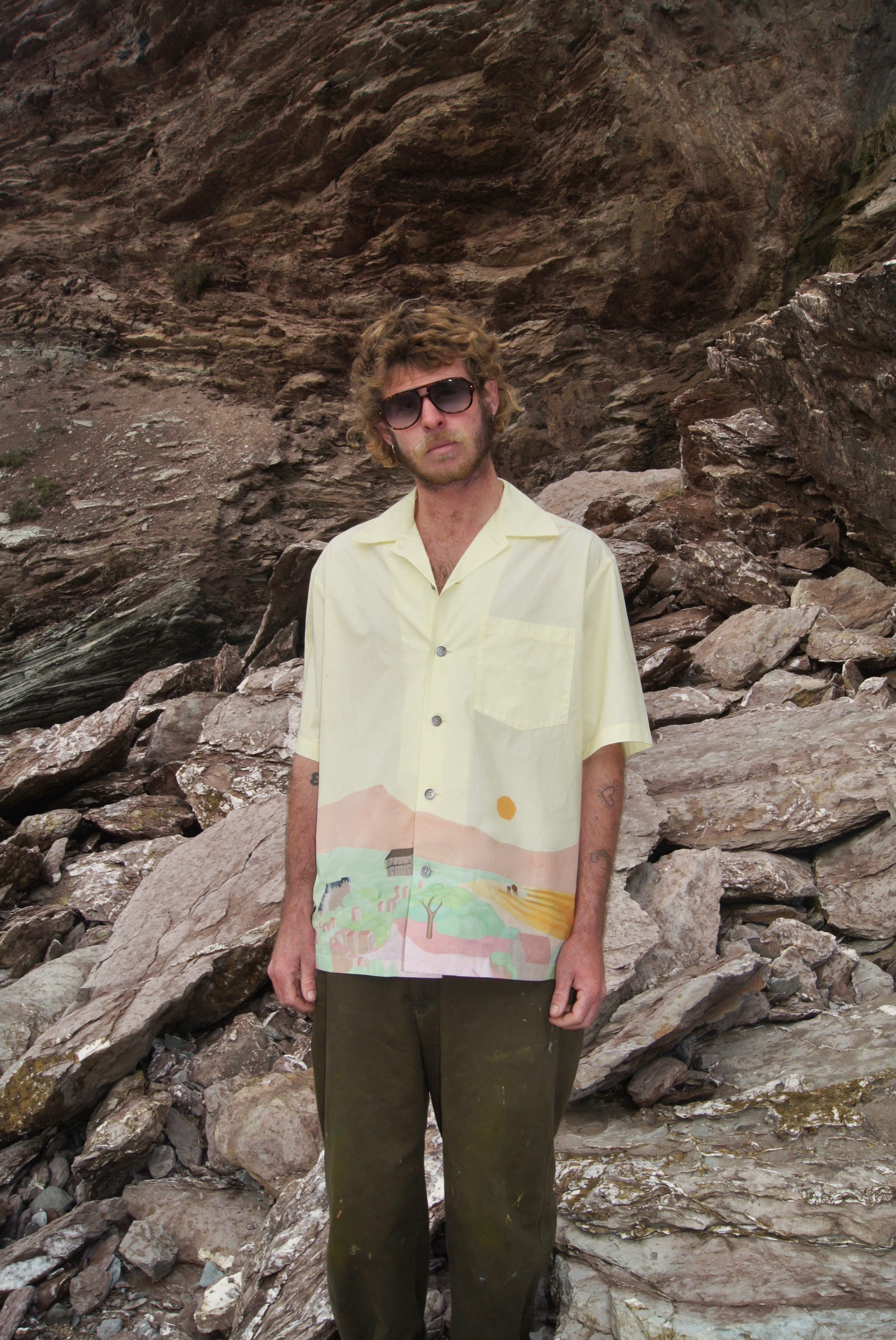 Paul & Joe Summer chemise manches courtes coton jaune