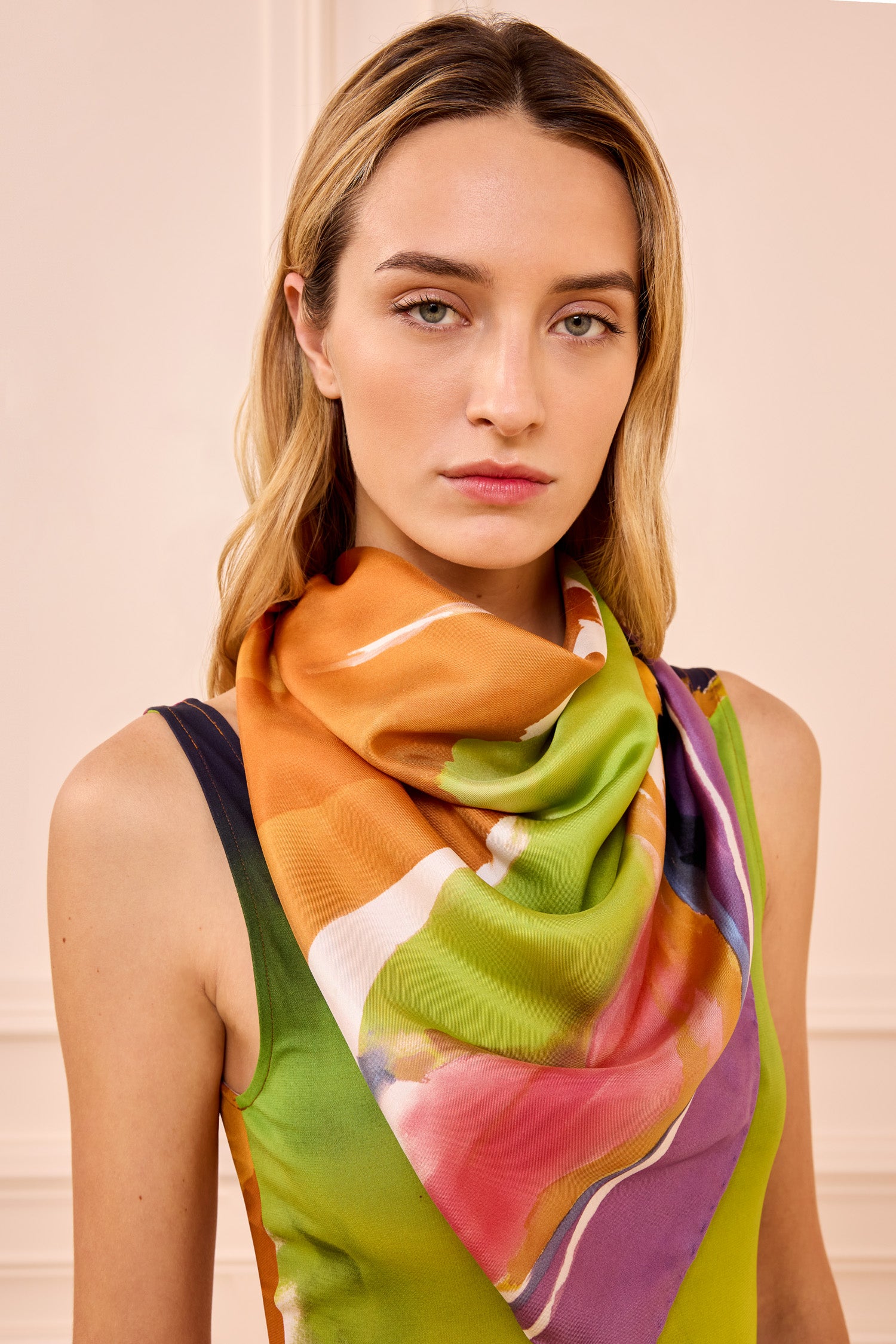 Ulla Johnson Chiara SP261306 foulard soie Nature Abhors