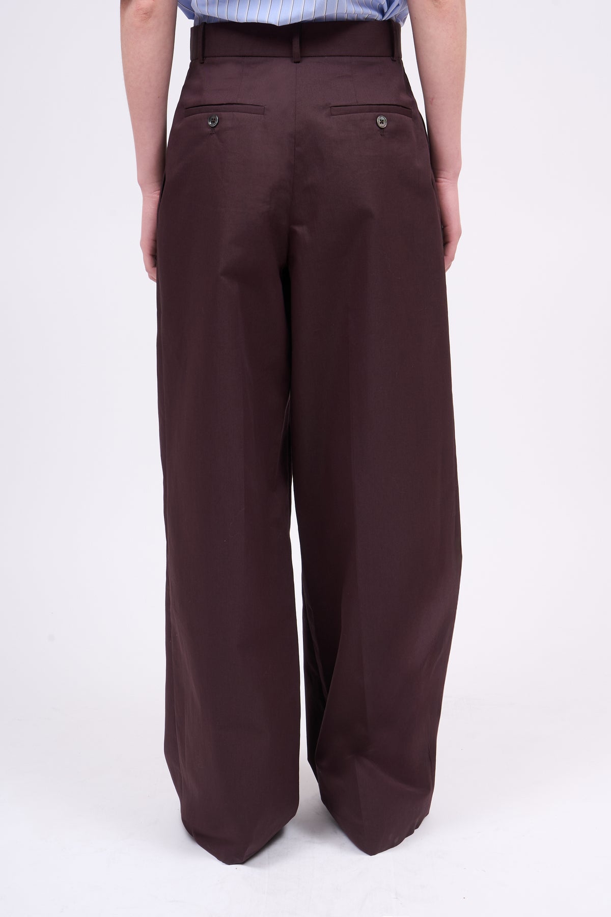 Paul & Joe Tailoring Dougie pantalon large coton taille haute