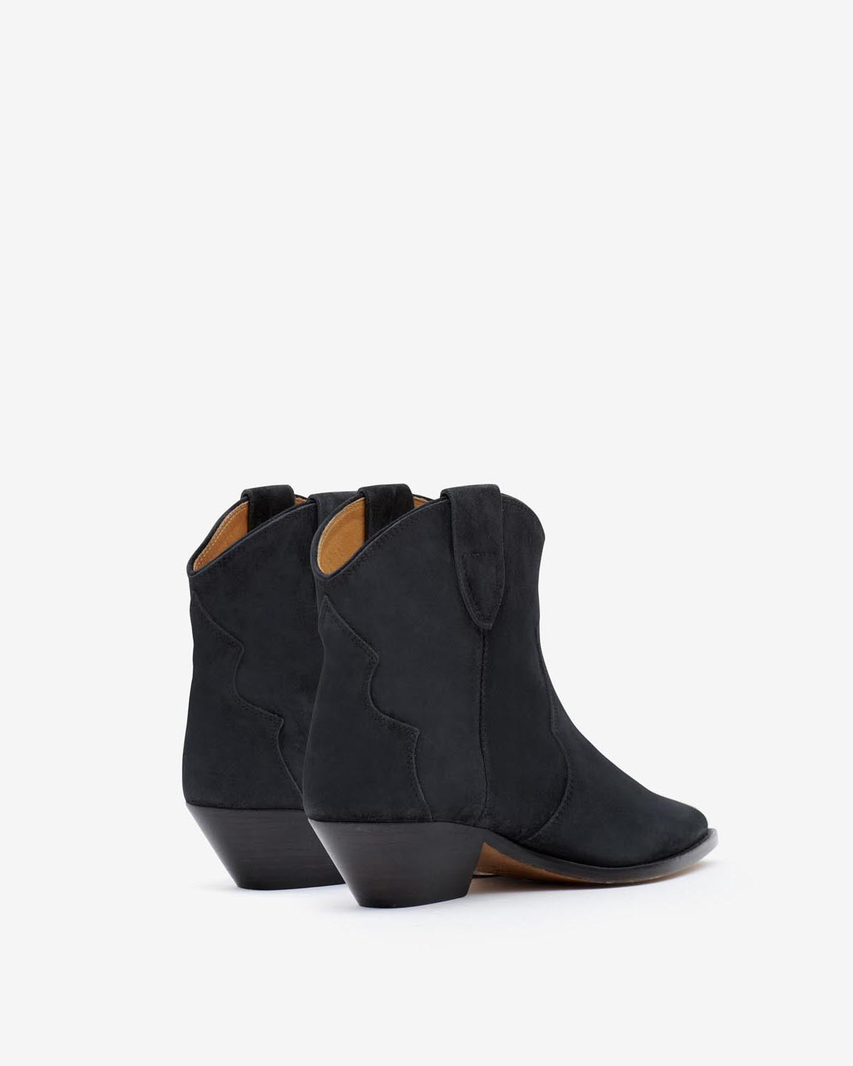 Isabel Marant Dewina bottines cuir noir délavé talon 4 cm
