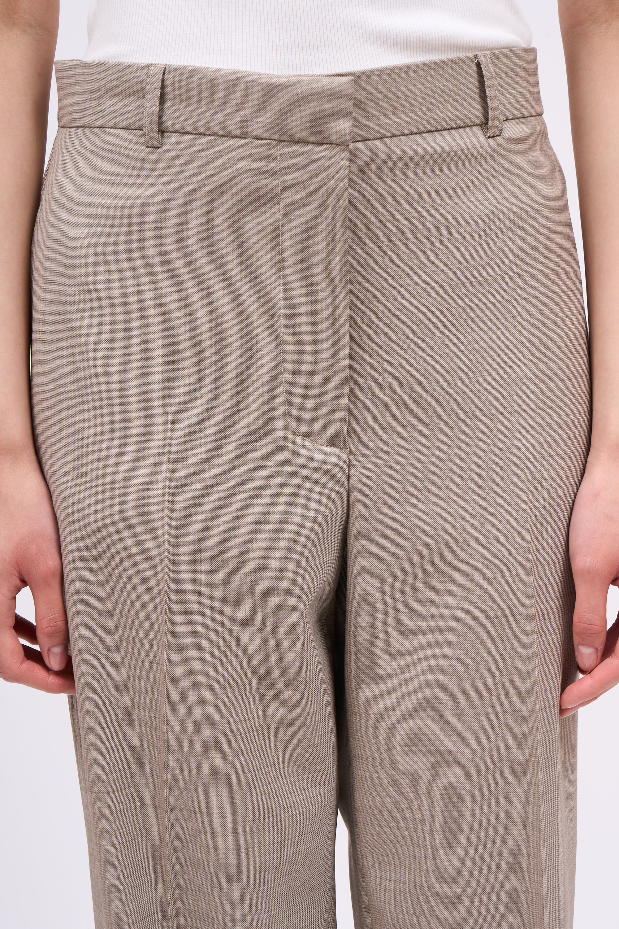 Paul & Joe Pantalon Timeo droit laine vierge Beige