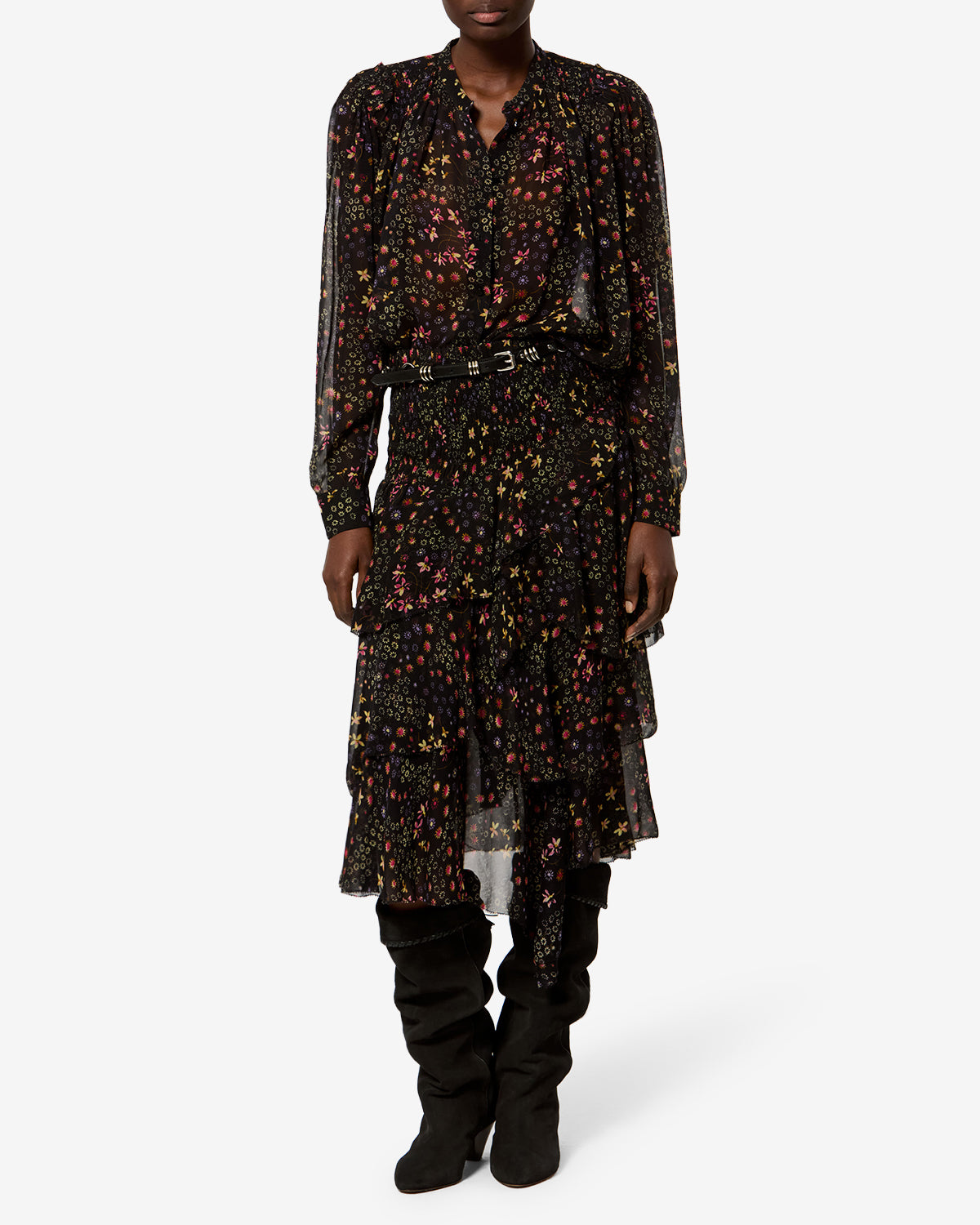 Isabel Marant Brigitte JU0367FA jupe noir écru