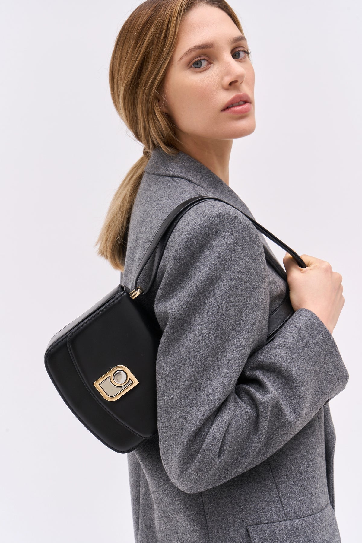 PAUL & JOE Jeanne petit sac cuir lisse noir 18 cm