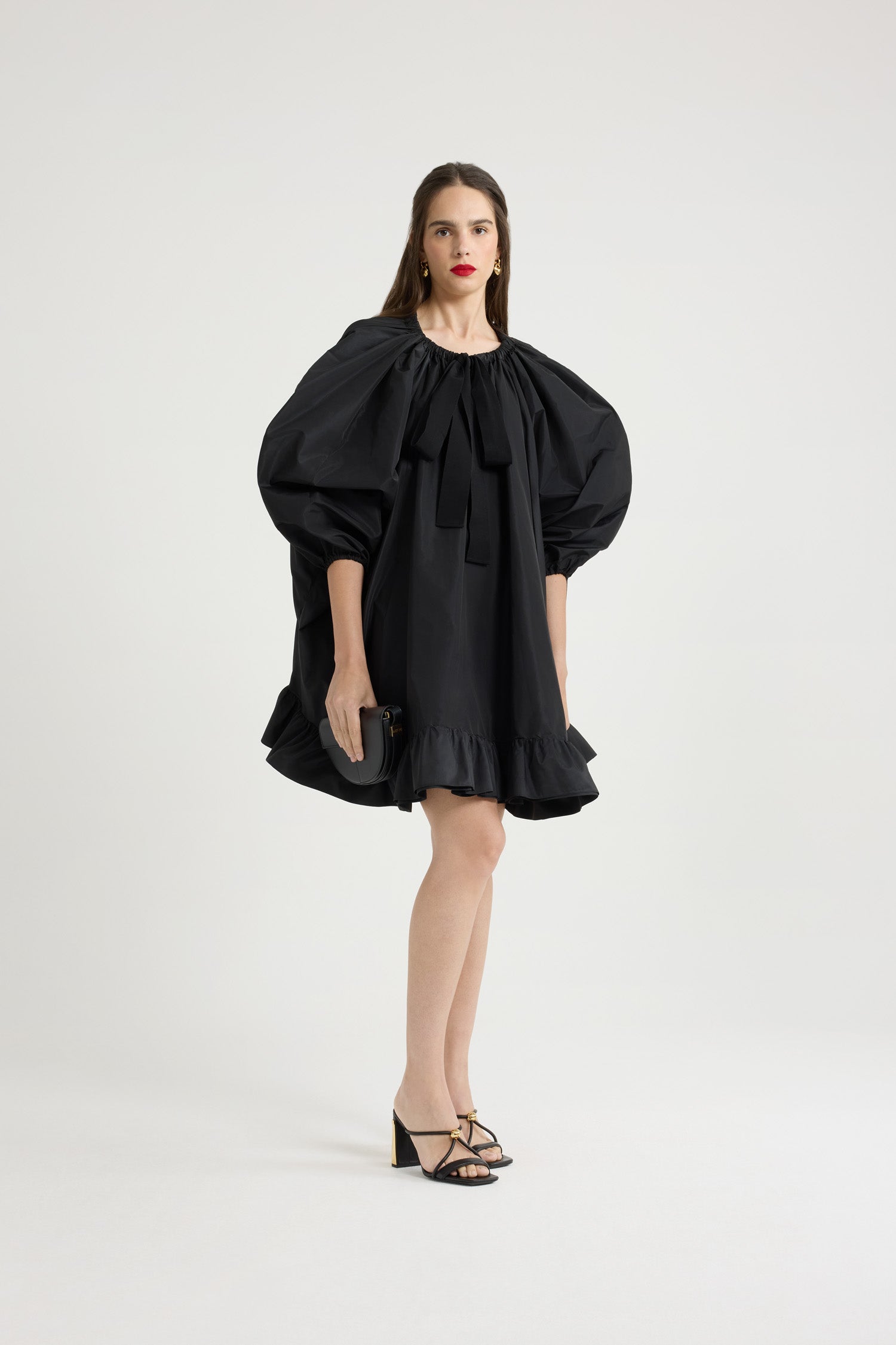 Patou DR108 robe faille recyclée volants noir 38
