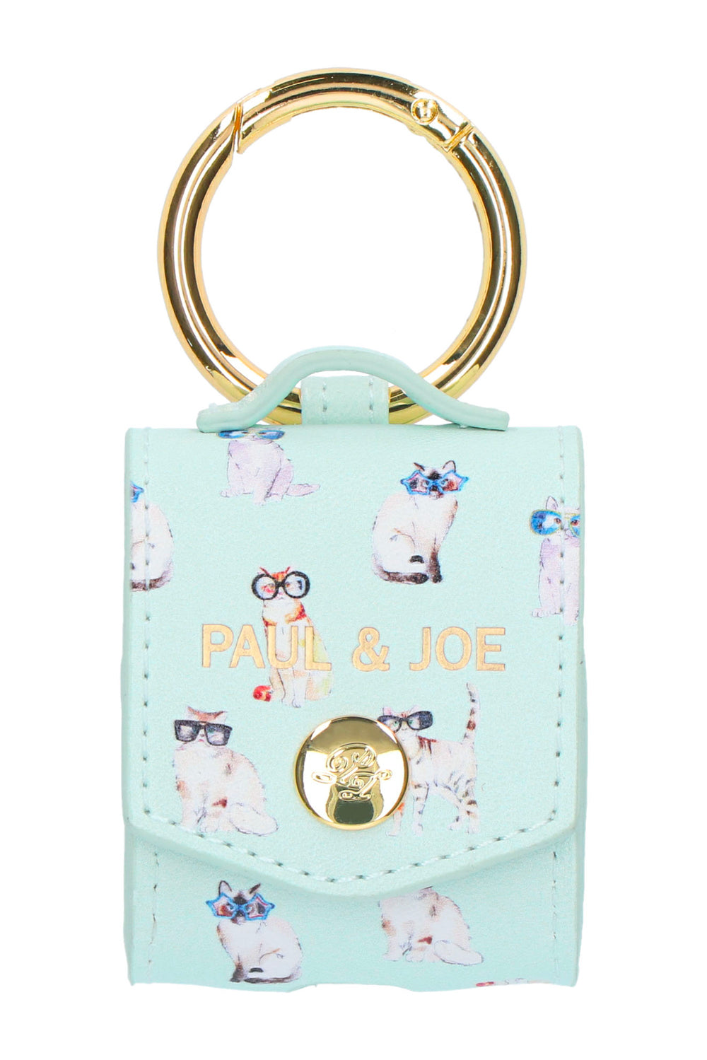Paul & Joe étui Airpods menthe chat lunettes imitation cuir
