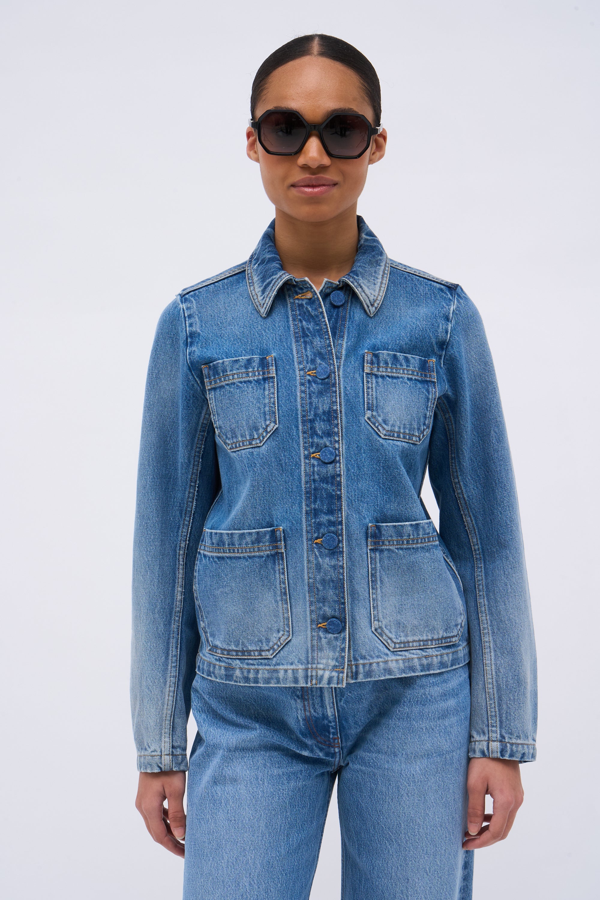Paul & Joe Florence veste courte denim délavé jeans coton