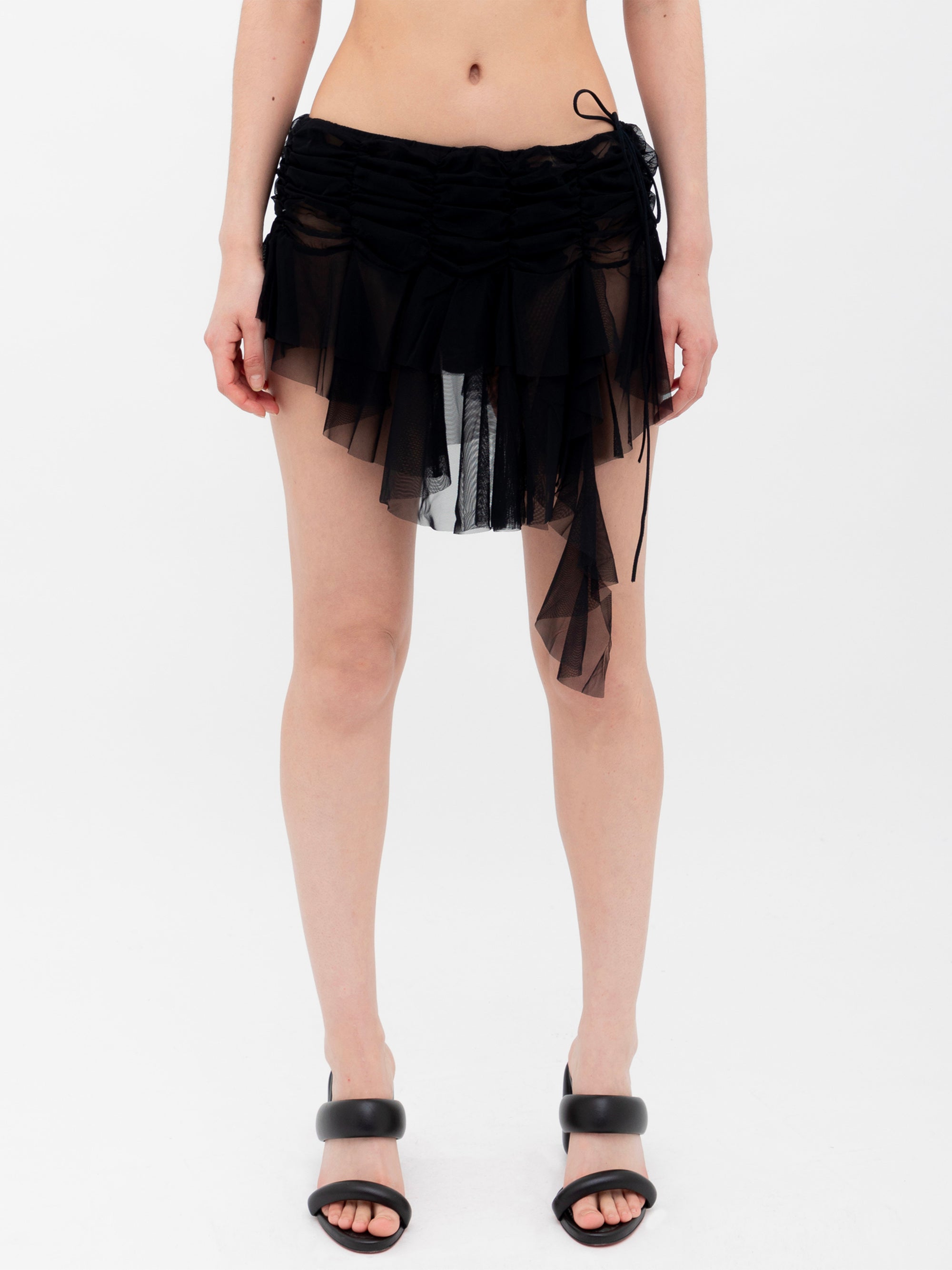 Ester Manas Skirts Micro Ruched Skirt jupe noire froncée