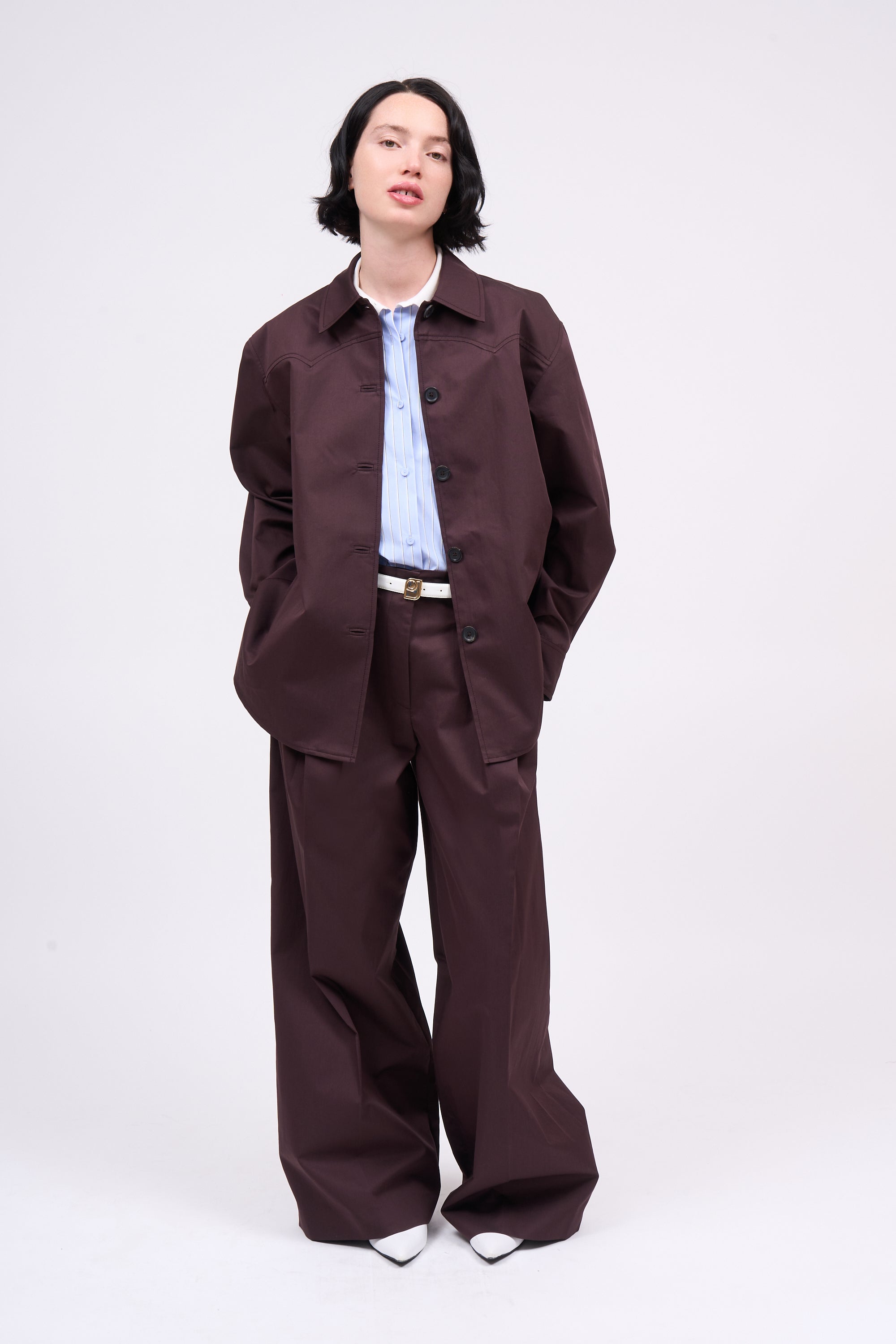 Paul & Joe Nashville sur-chemise twill coton kaki