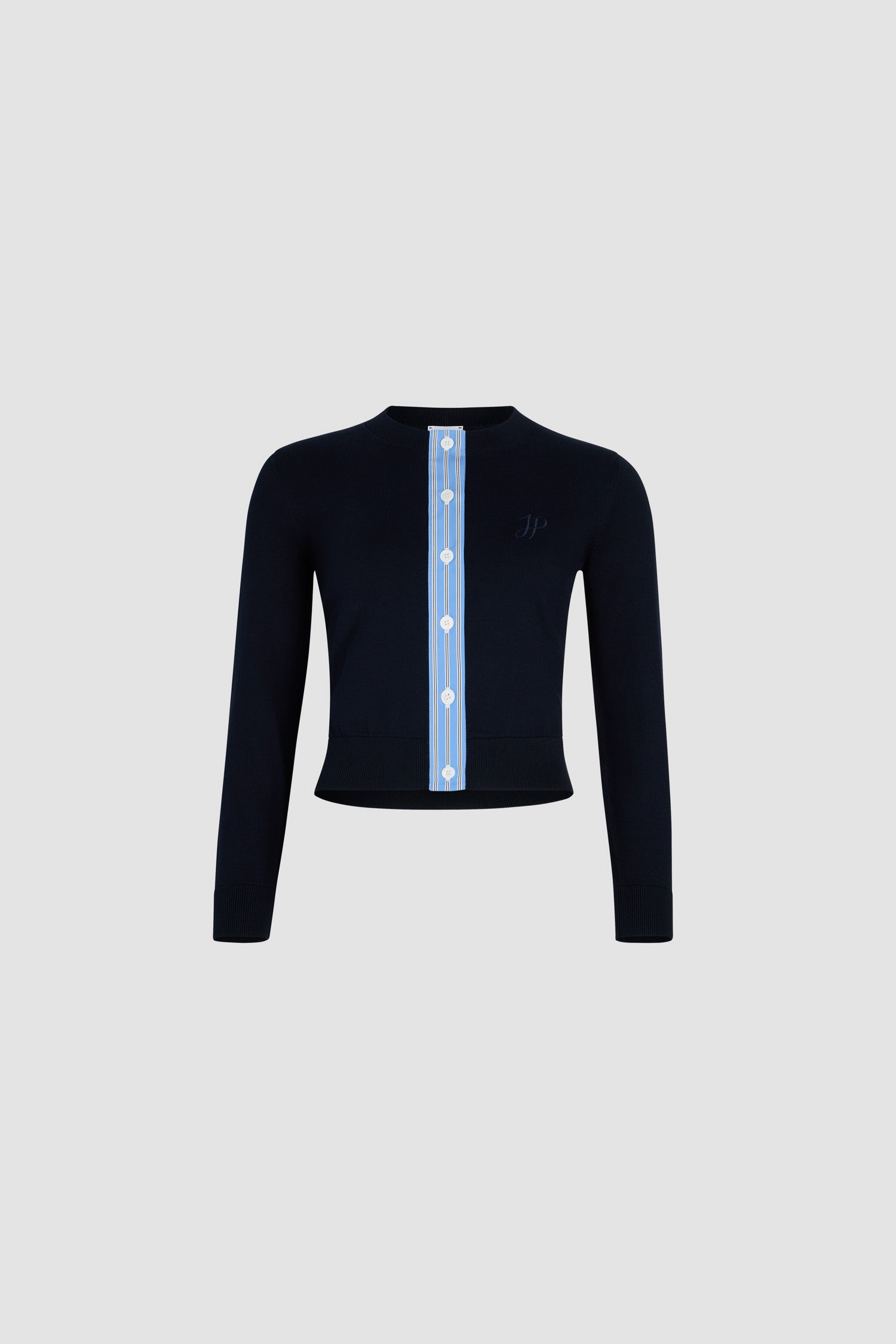 Patou P25KN223 cardigan coton JP bleu marine
