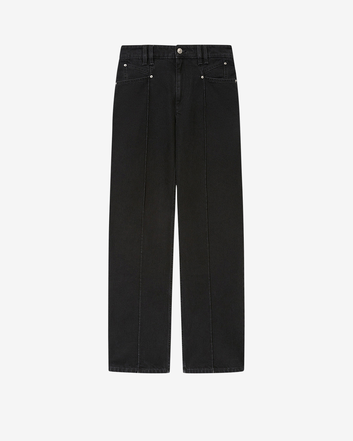 Isabel Marant Drolane jean droit noir délavé