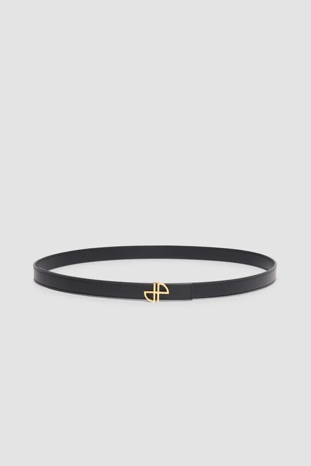 Patou P25BE0025008999B ceinture cuir noire boucle JP