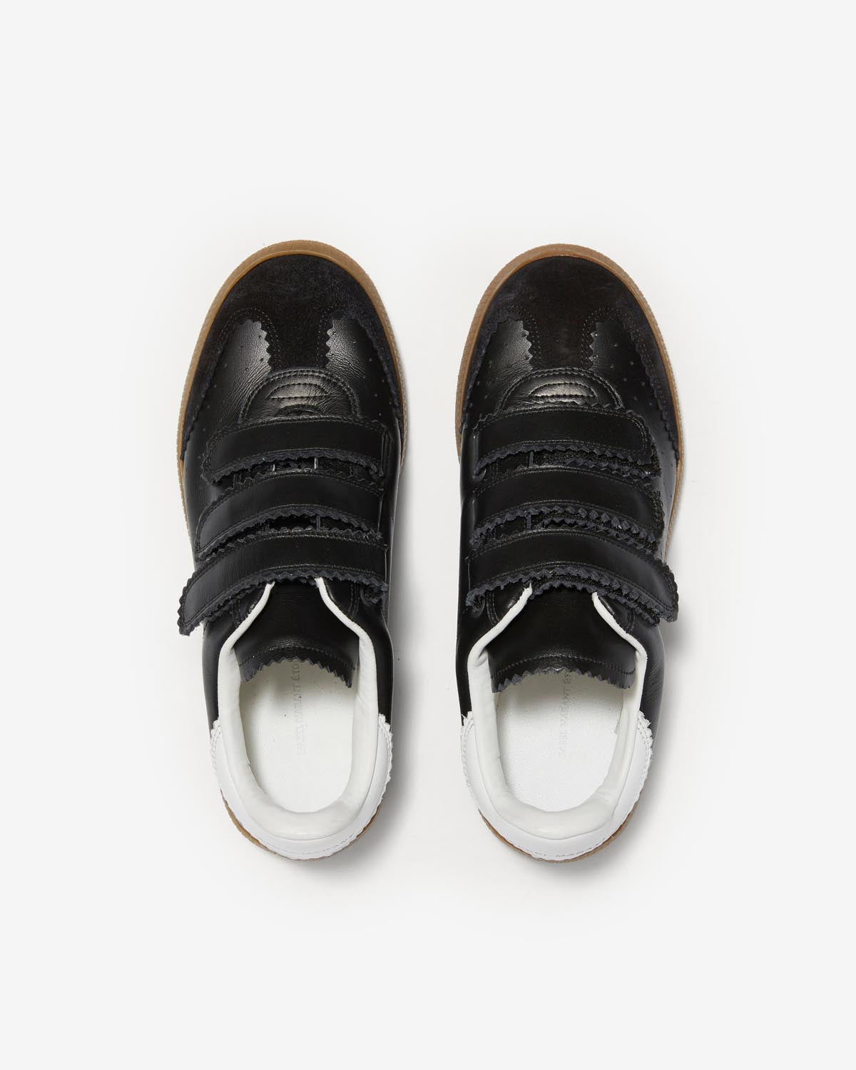 Isabel Marant Beth baskets cuir noir velcro
