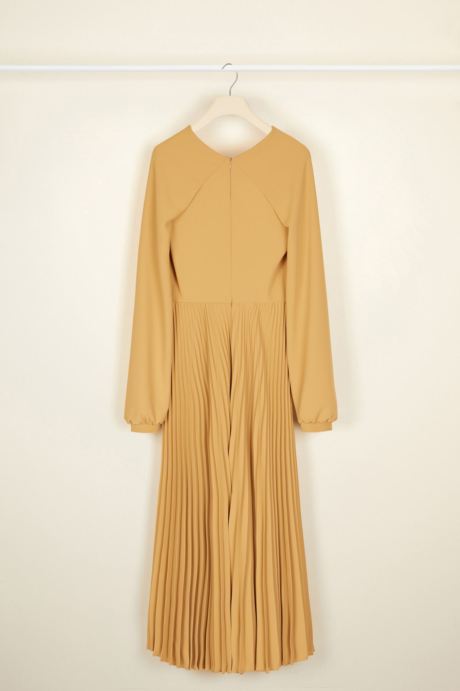 Patou A20DR0480012093S robe midi sable cady plissée