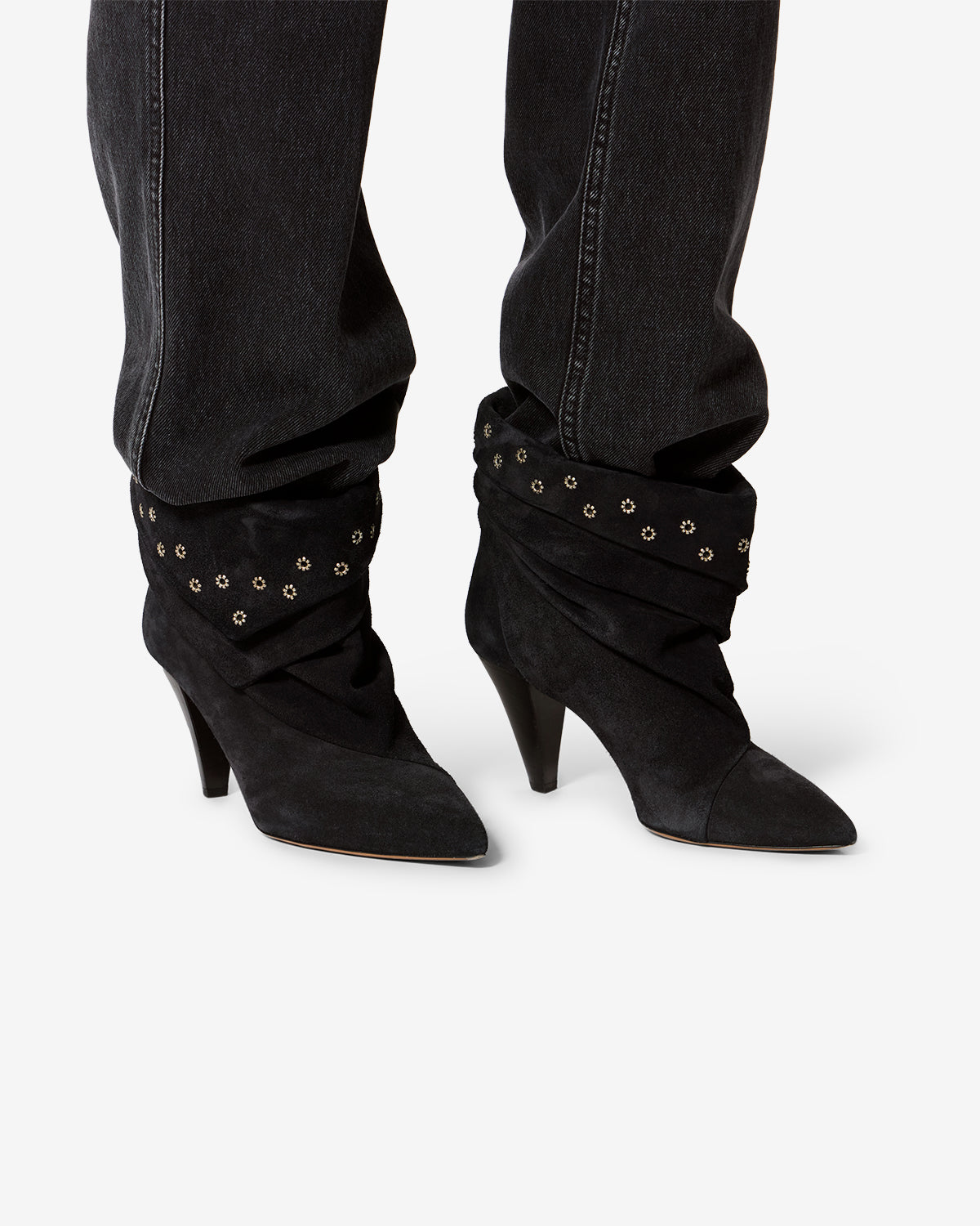 Isabel Marant Lyone bottines cuir noir talon 9 cm