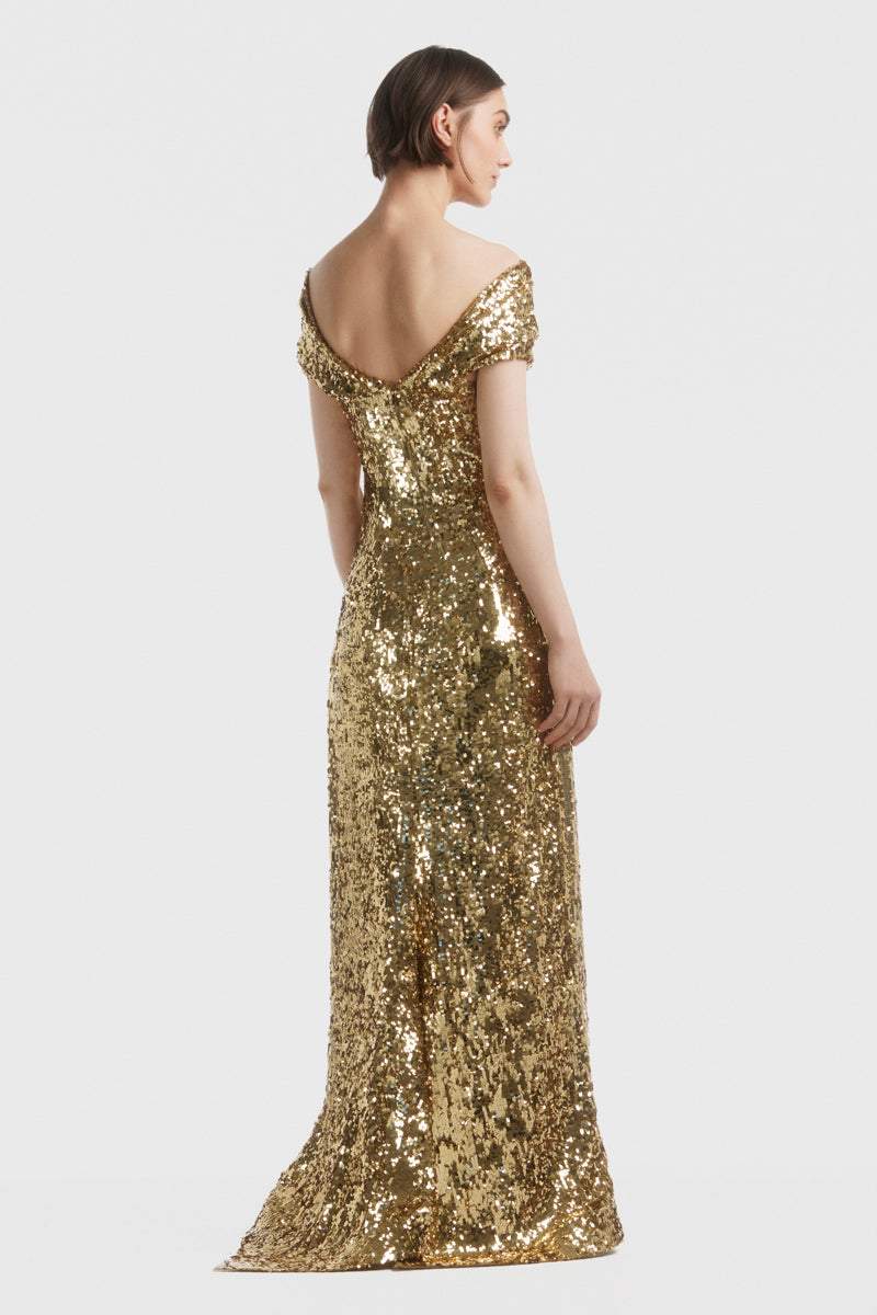 ATU Body Couture Sequins robe sequins dorée taille S
