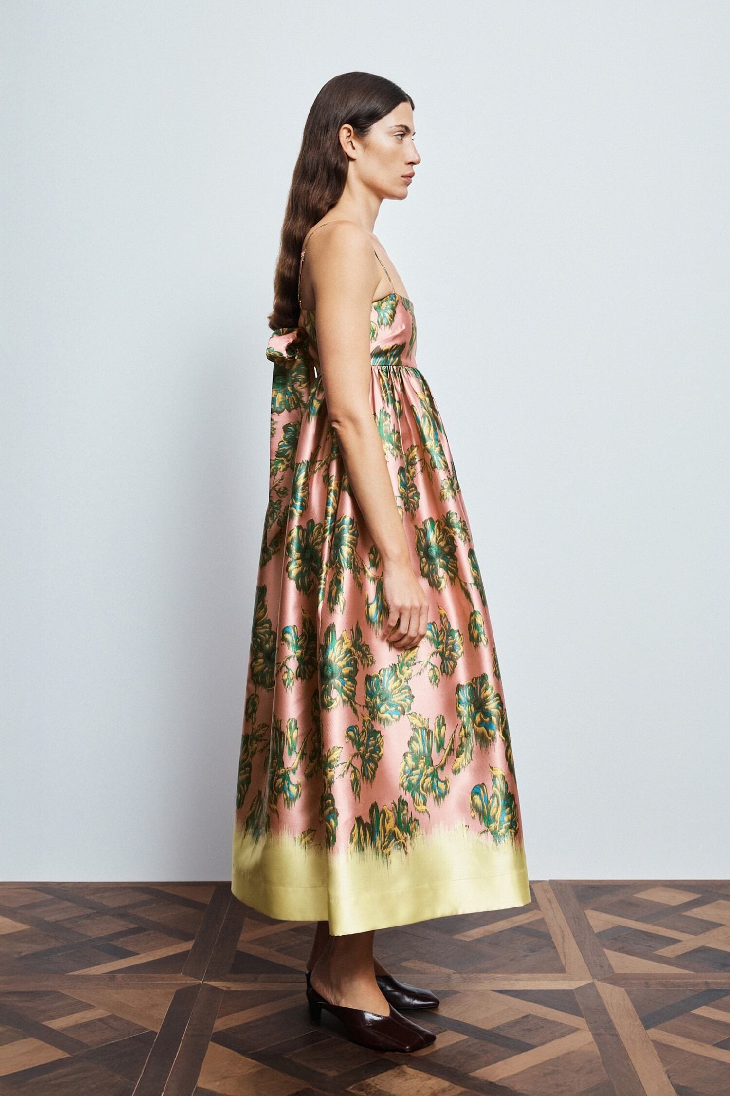 Alemais Faye robe midi empire fleurie recyclée