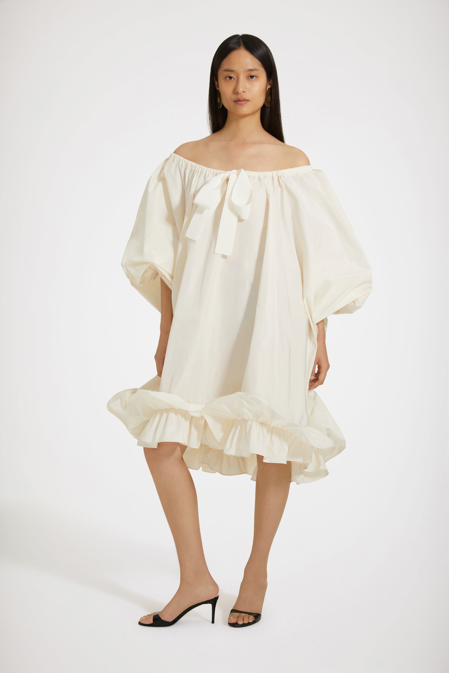 Patou DR108 robe faille recyclée volants ivoire