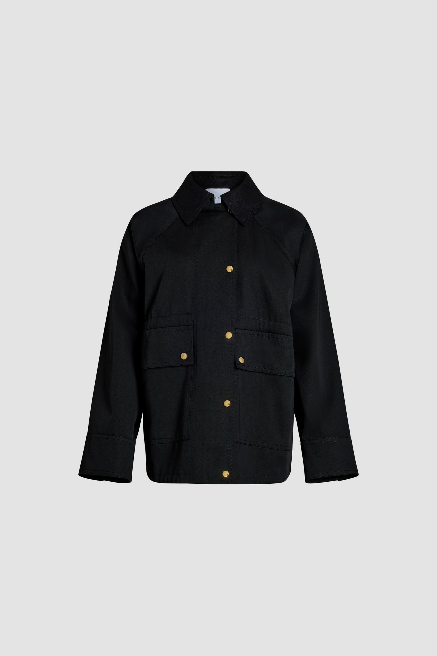 Patou OU030 parka coton bio noir coupe ample oversize