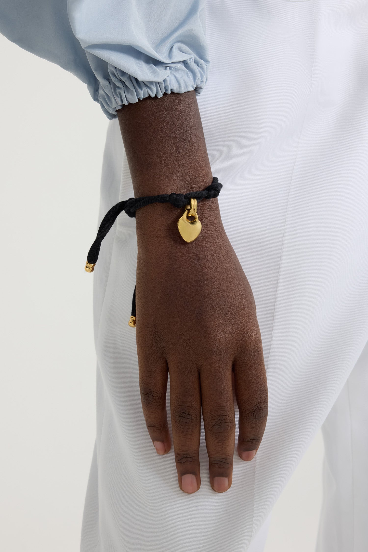 Patou Jewellery P25JW1531002999B bracelet cœur noir laiton doré