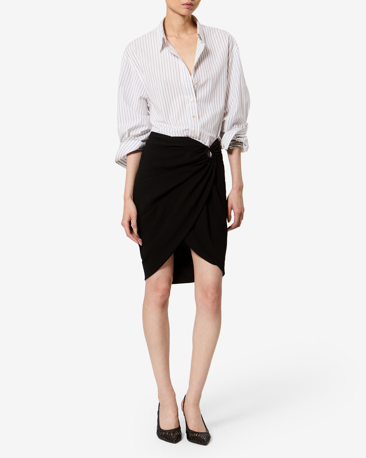 Isabel Marant Sabrina JU0509FA jupe noire drapée