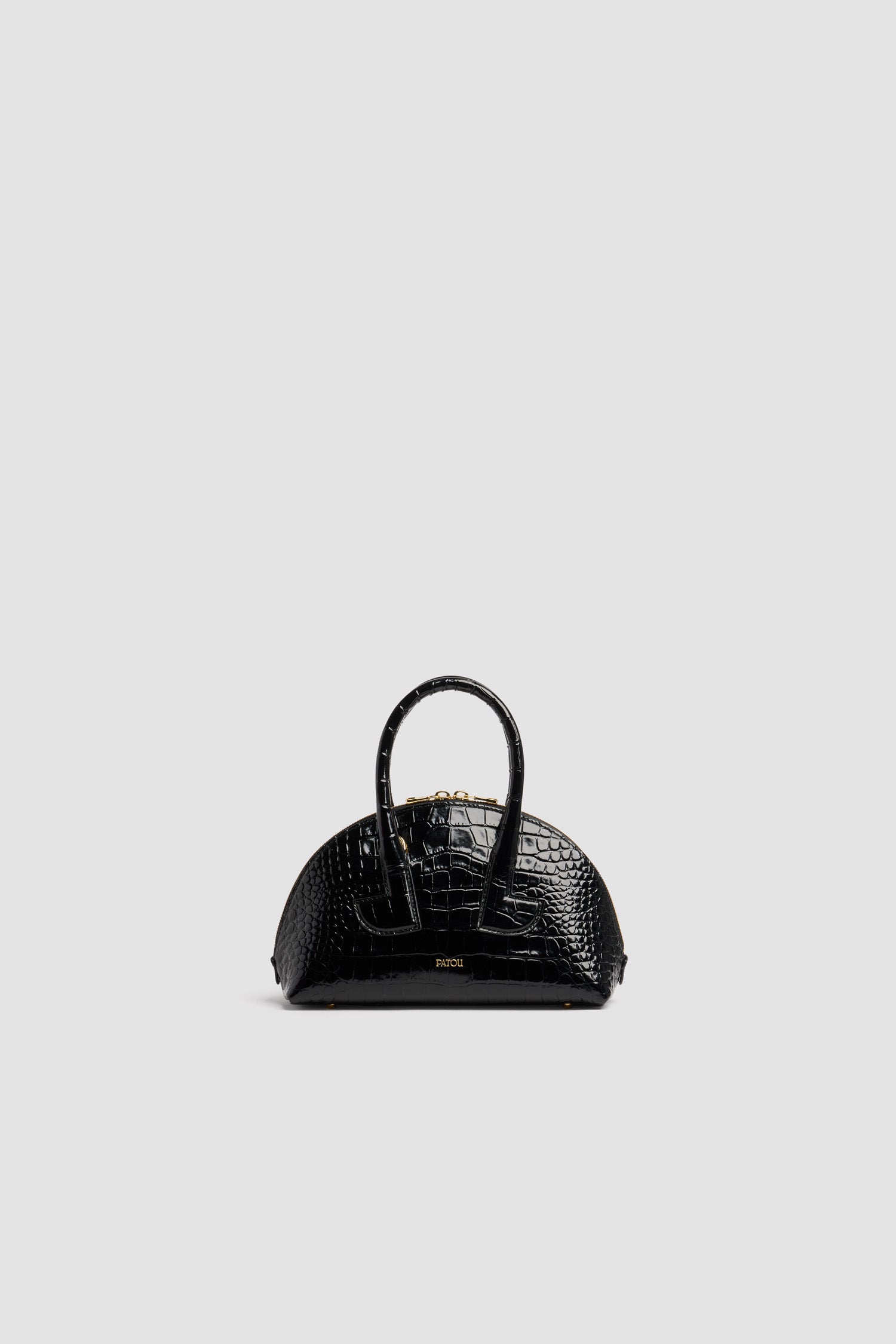 Patou Bags H25BA0195044999B sac bowling cuir croco noir TU