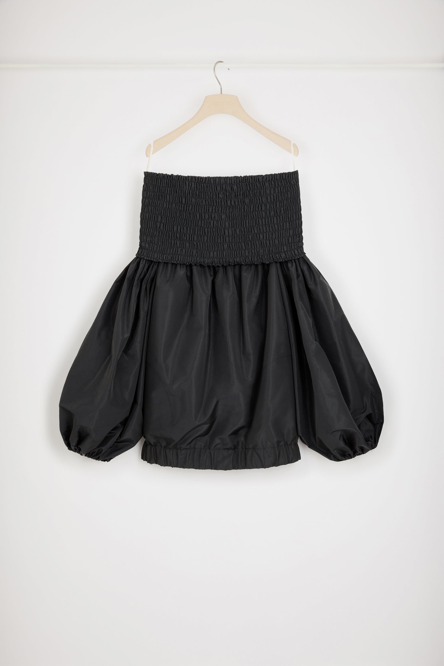 Patou DR127 robe noire faille épaules dénudées femme
