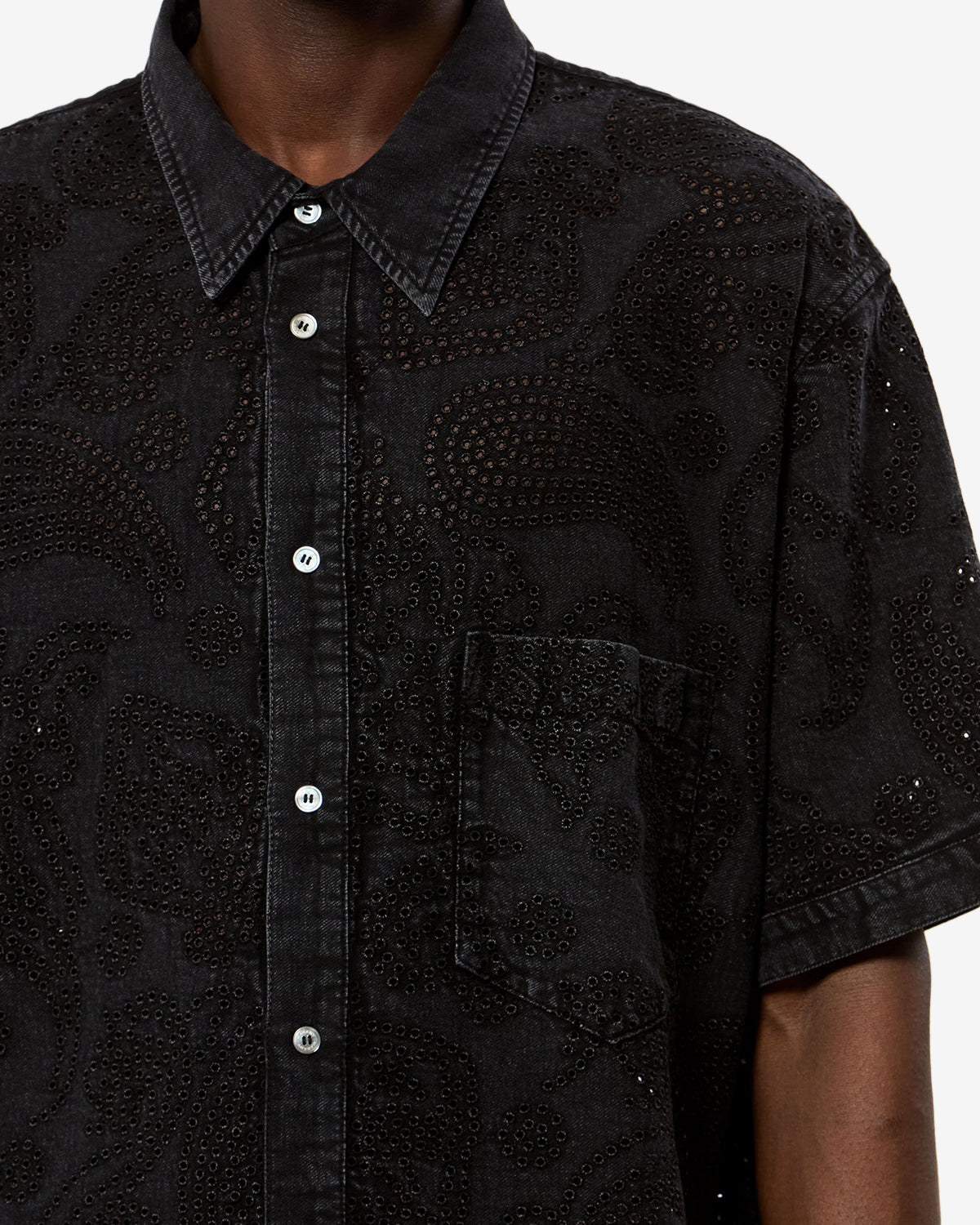 Isabel Marant Igwen CH0361HA chemise denim noir délavé