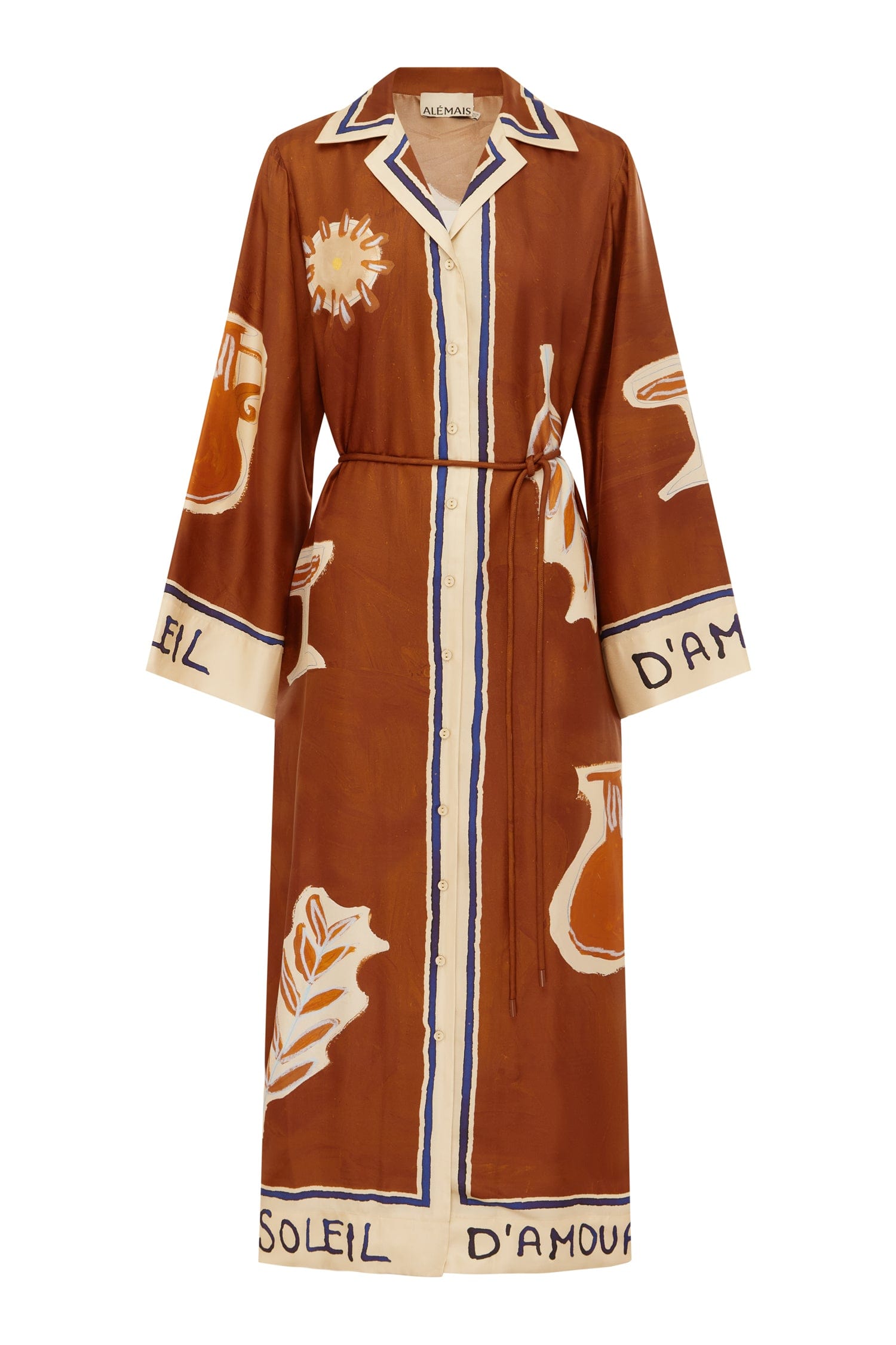 Alemäis Soleil d'Amour Silk Shirtdress robe chemise soie