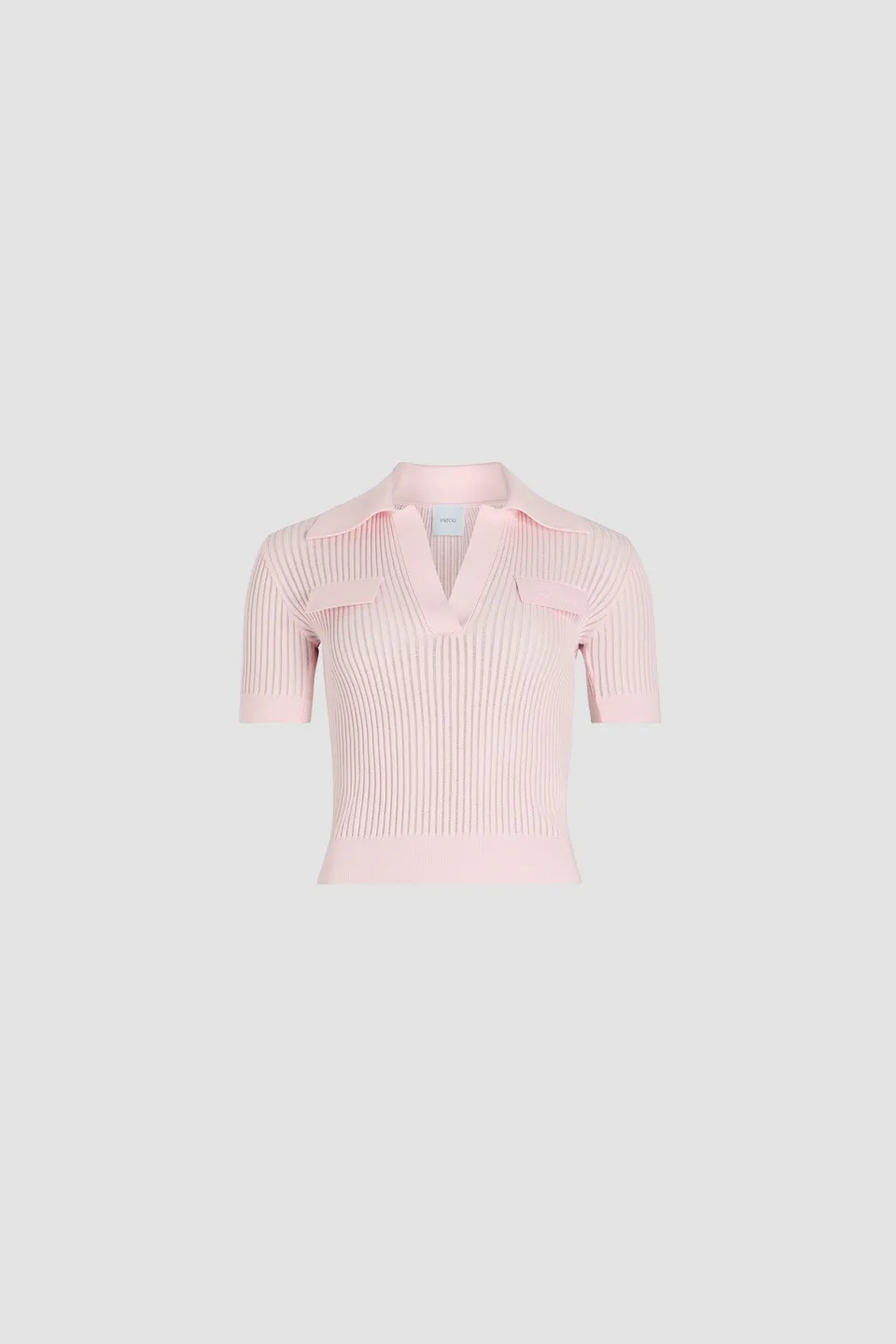 Patou KN229 polo tricot coton rose Primrose