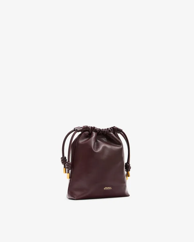 Isabel Marant Silven Mini sac seau bordeaux cuir
