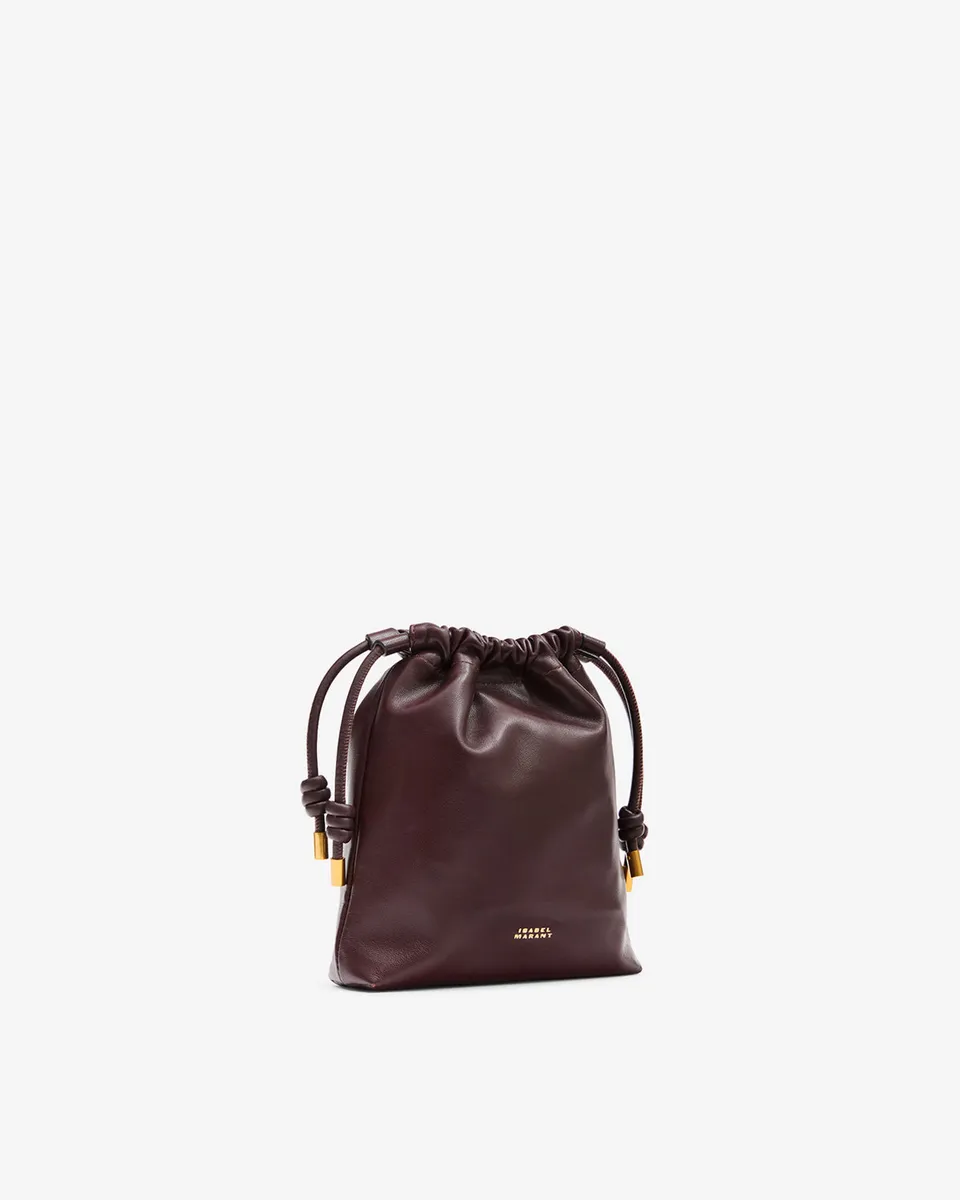 Isabel Marant Silven Mini sac seau bordeaux cuir