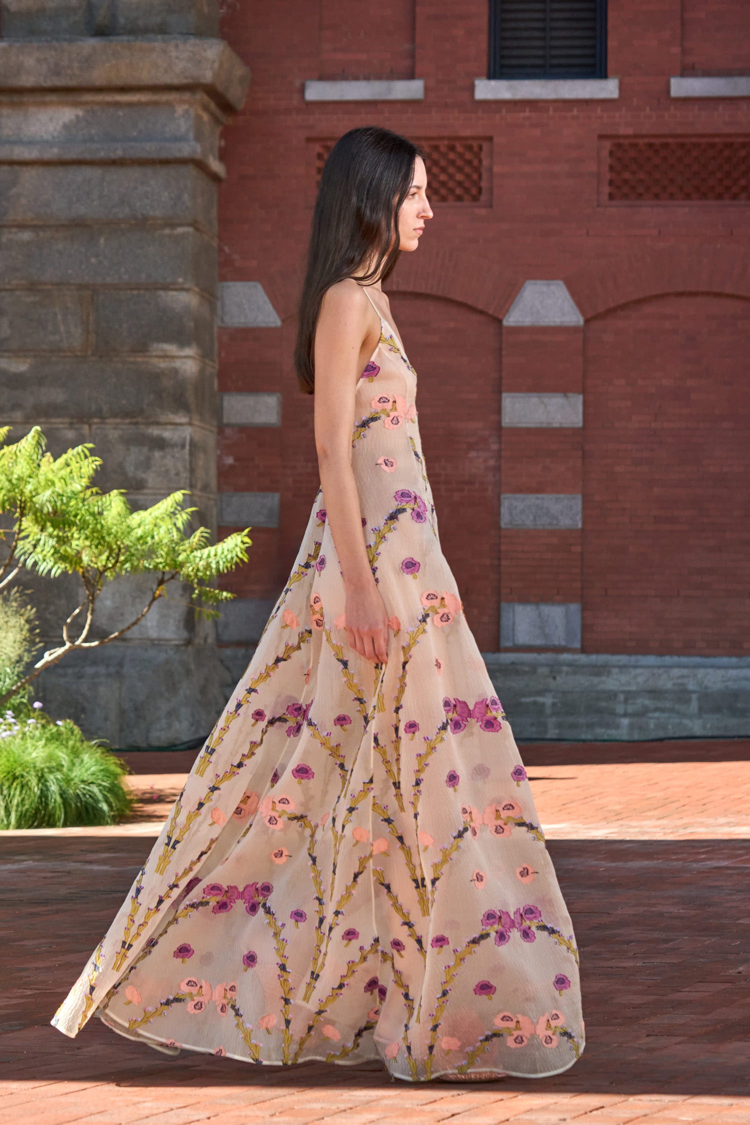 Ulla Johnson Solene Robe maxi Pearl Bloom organza