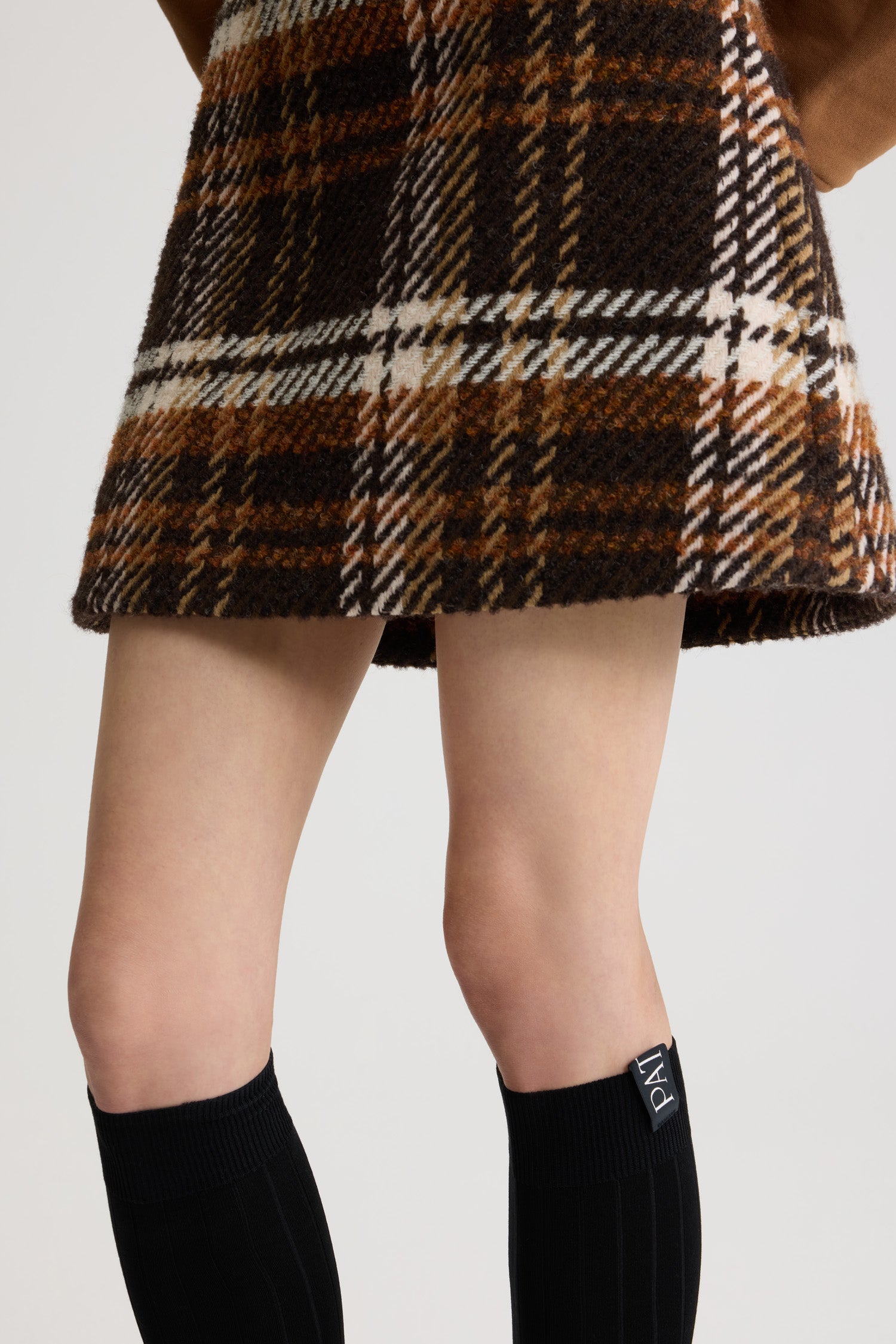 Patou SK086 mini jupe laine carreaux automne